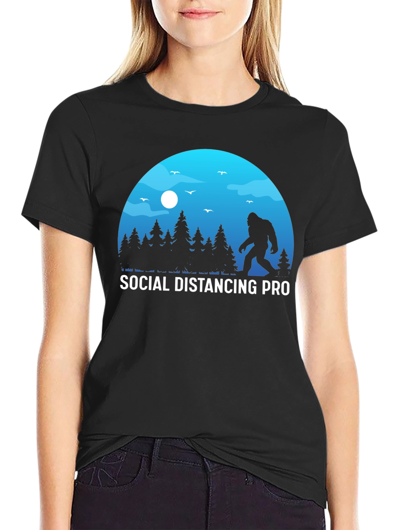 Social Distancing Pro Bigfoot T-Shirt
