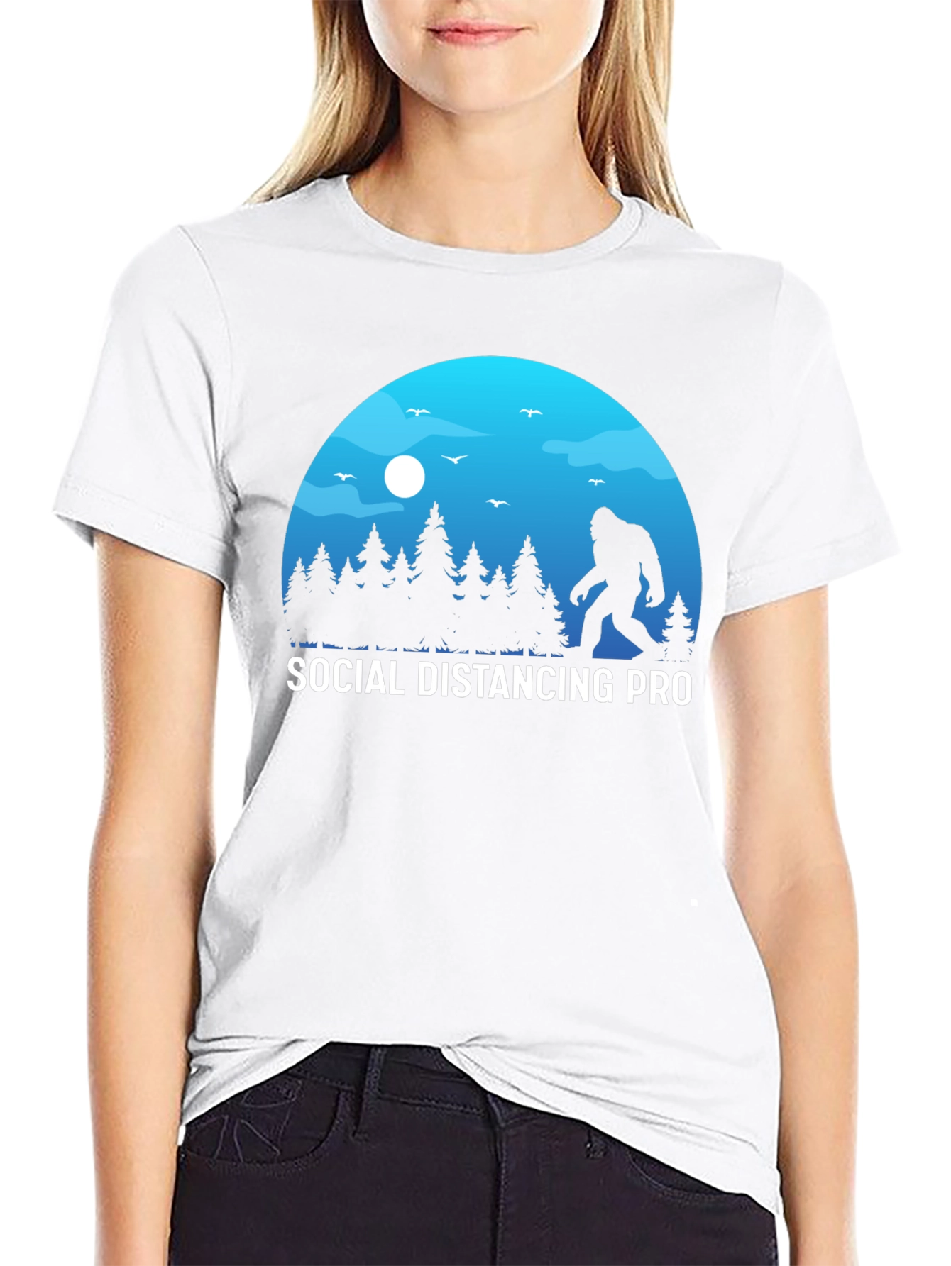 Social Distancing Pro Bigfoot T-Shirt