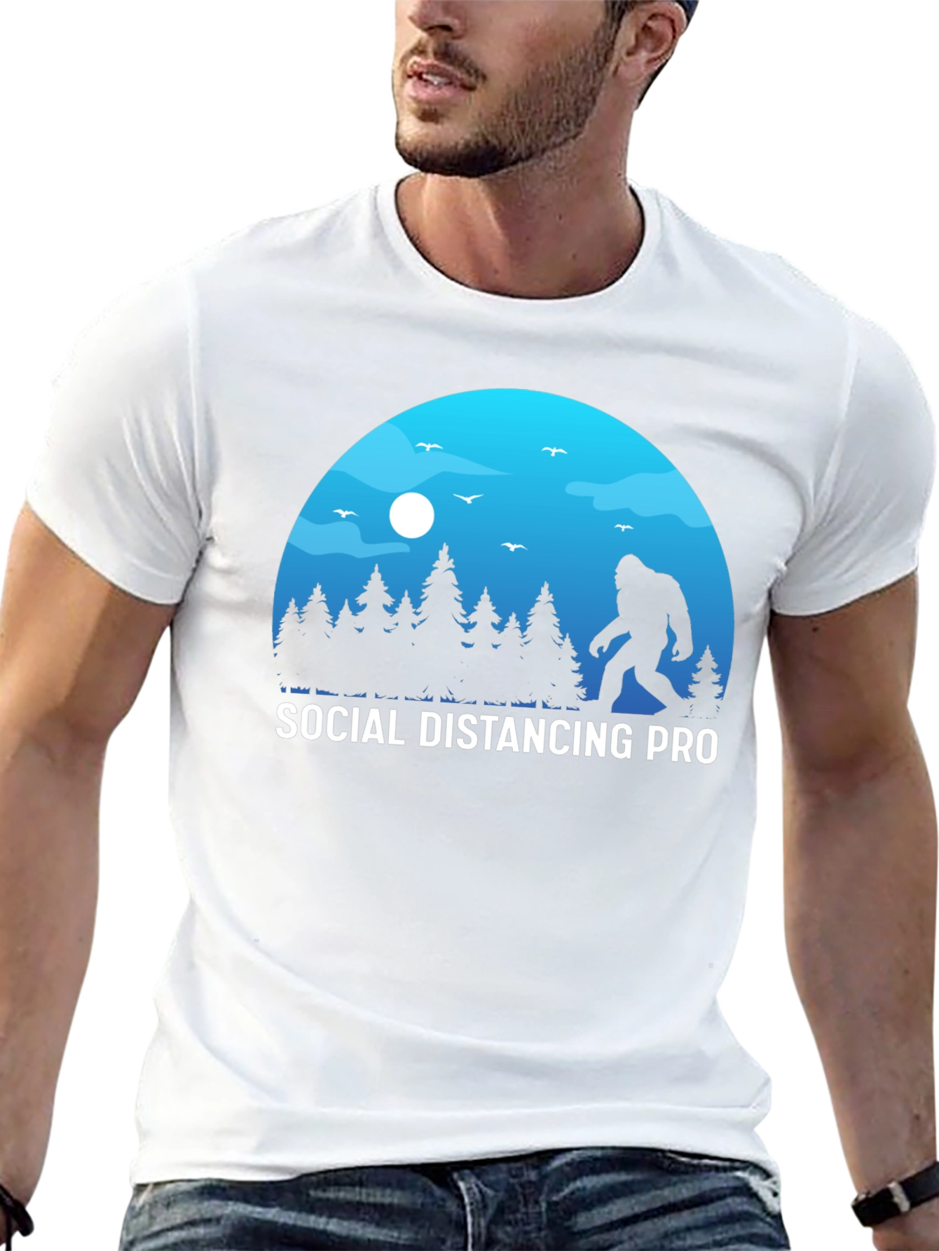 Social Distancing Pro Bigfoot T-Shirt