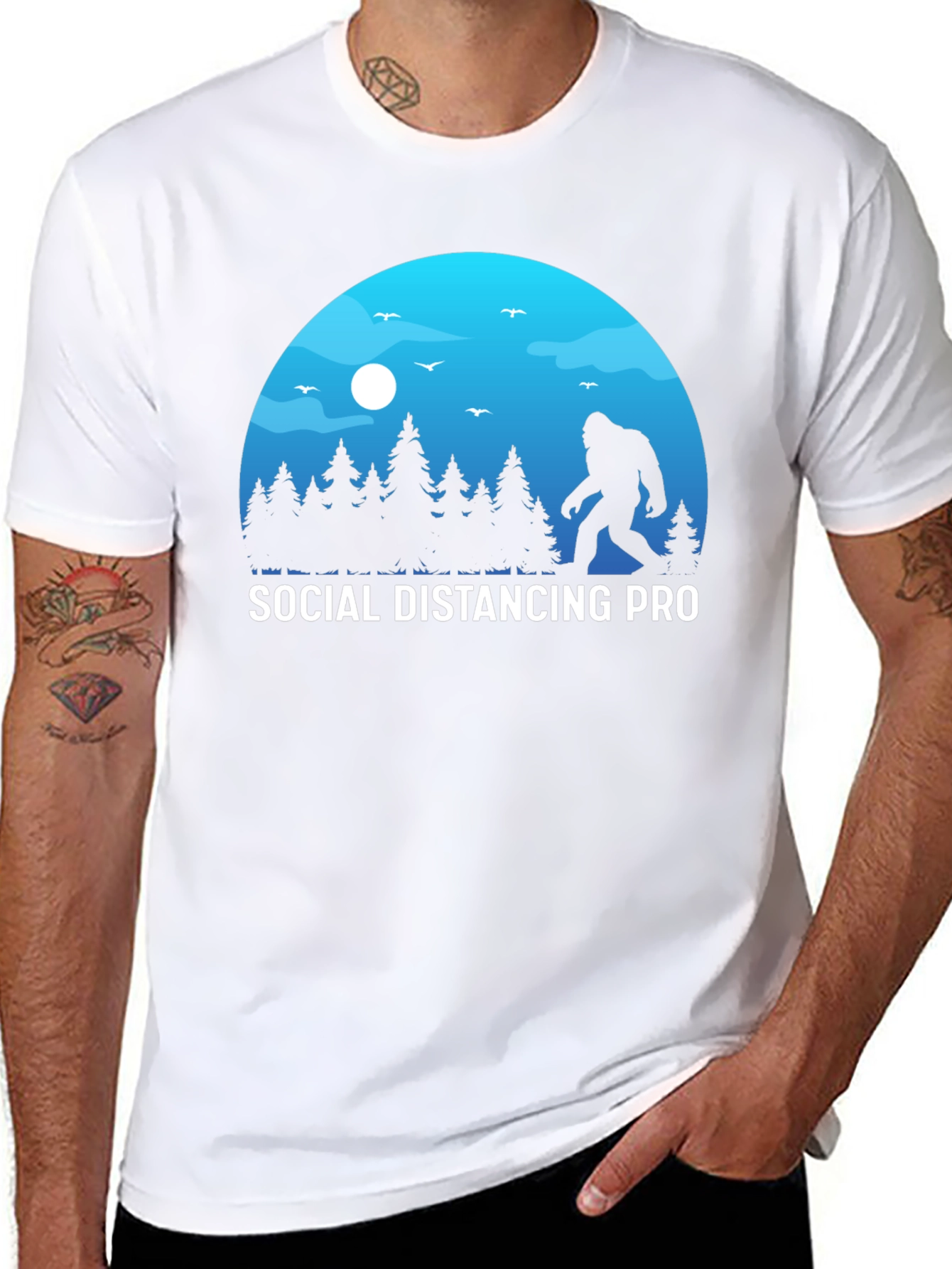 Social Distancing Pro Bigfoot T-Shirt