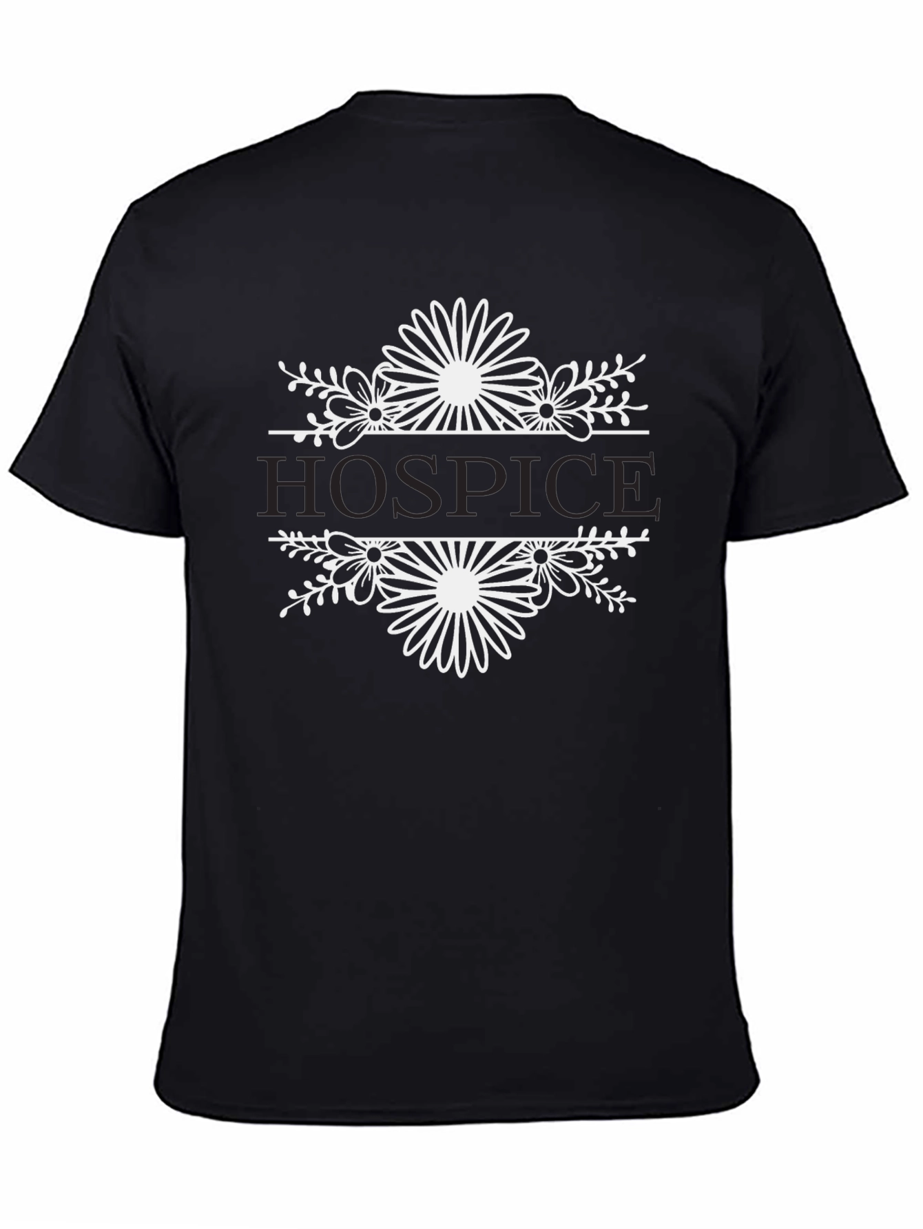 Hospice Floral Graphic T-Shirt - Black