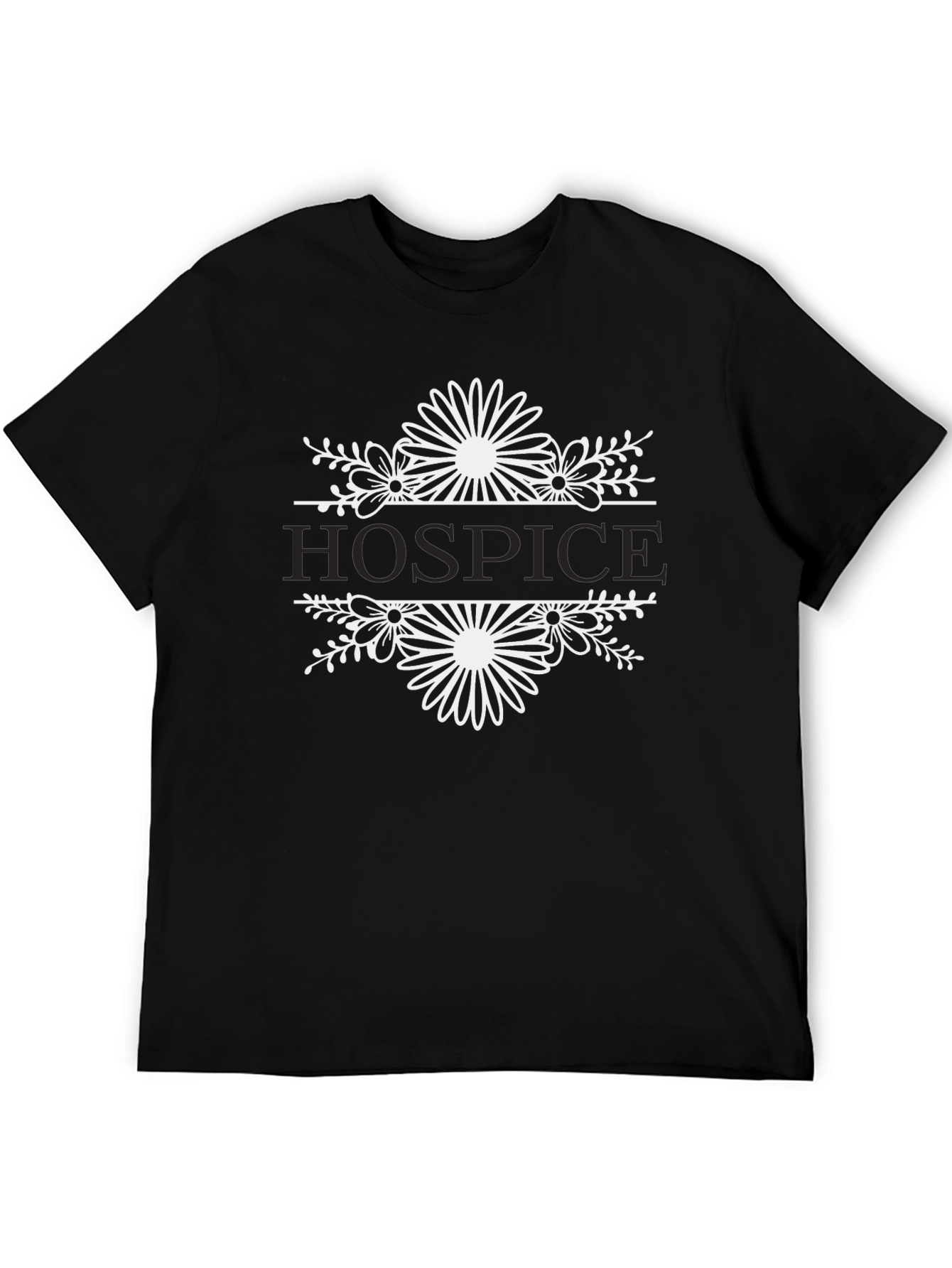 Hospice Floral Graphic T-Shirt - Black