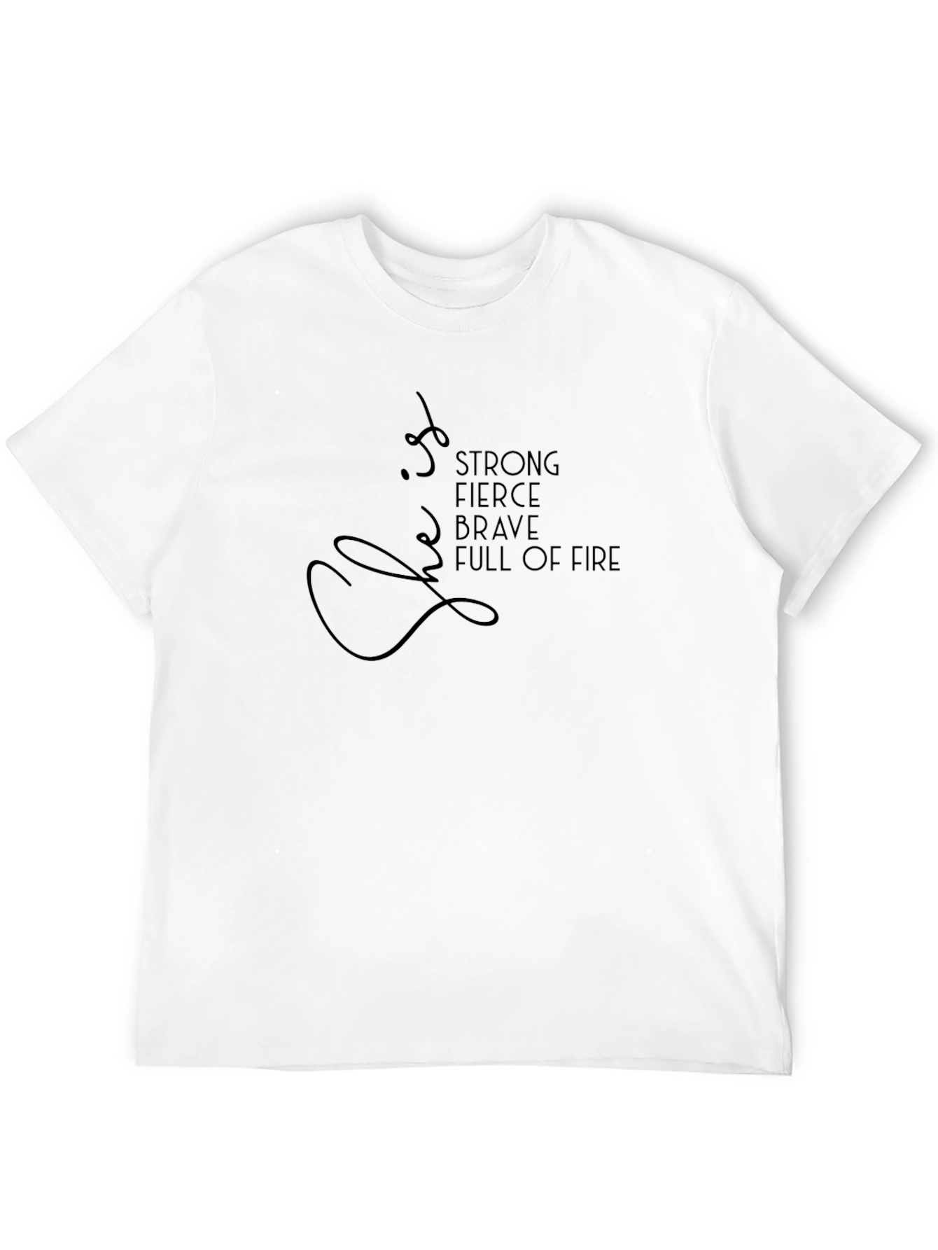 Strong Fierce Brave Graphic Tee - Black T-Shirt