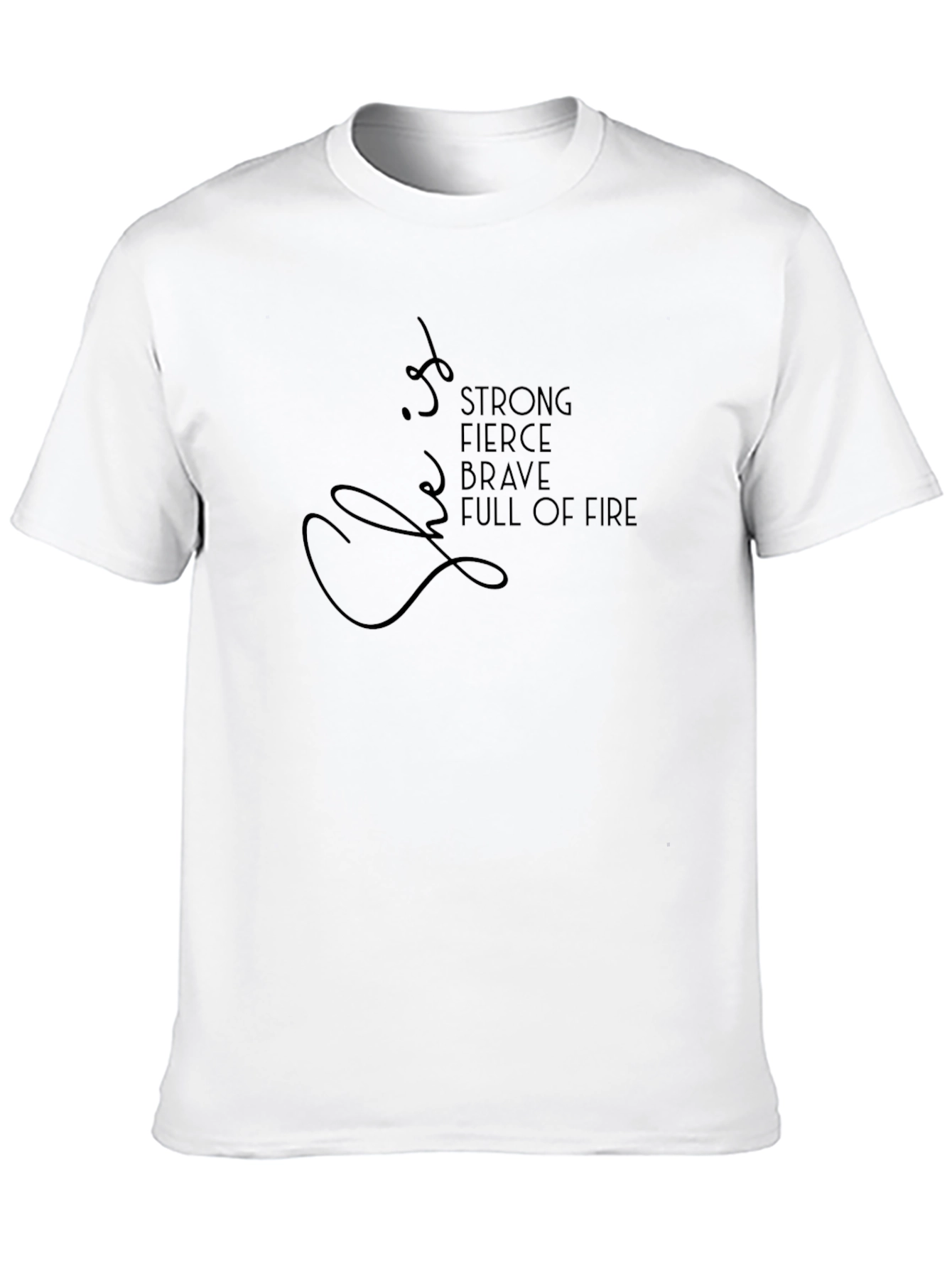 Strong Fierce Brave Graphic Tee - Black T-Shirt