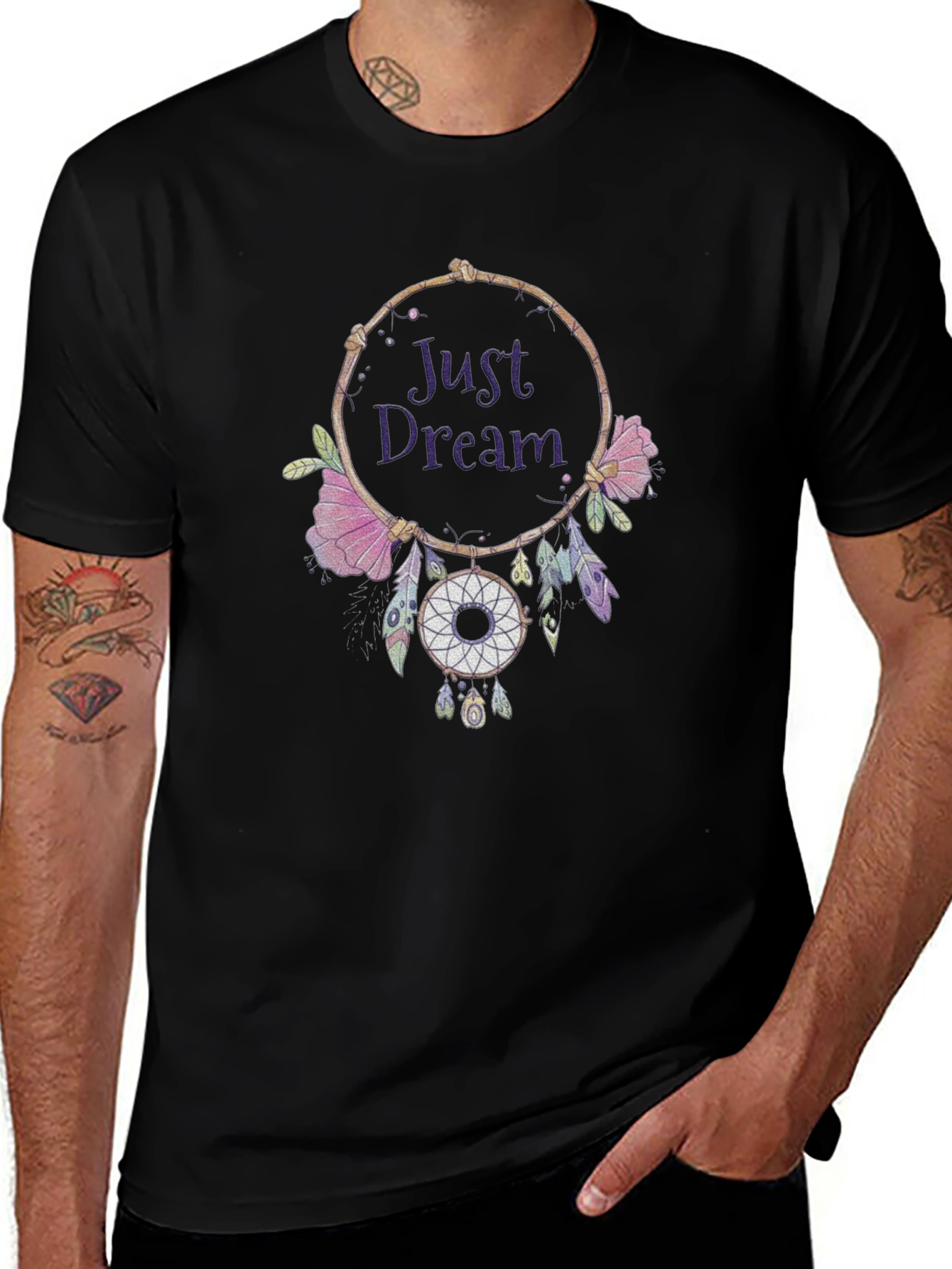 Just Dream Dreamcatcher Graphic Tee - Black