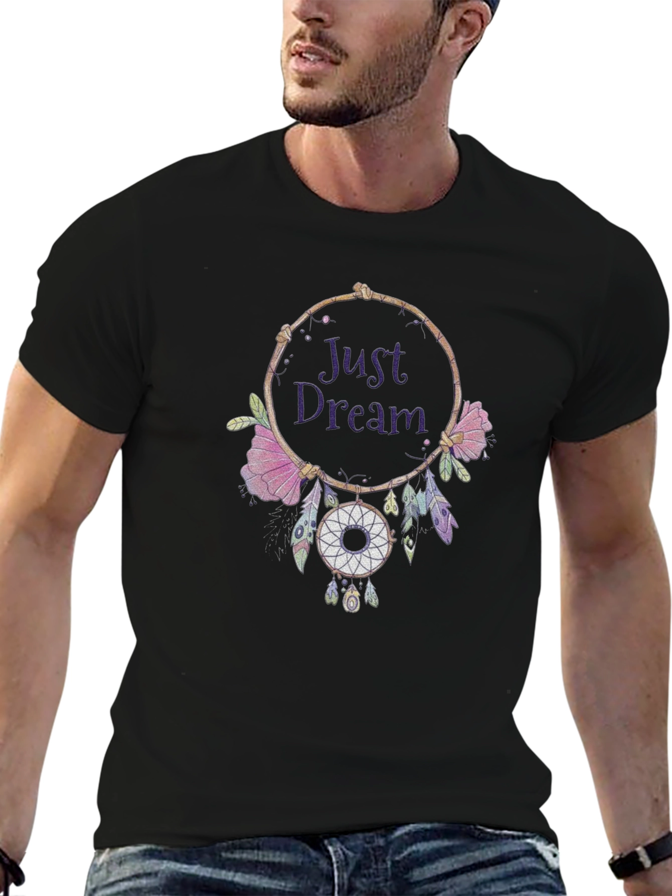 Just Dream Dreamcatcher Graphic Tee - Black