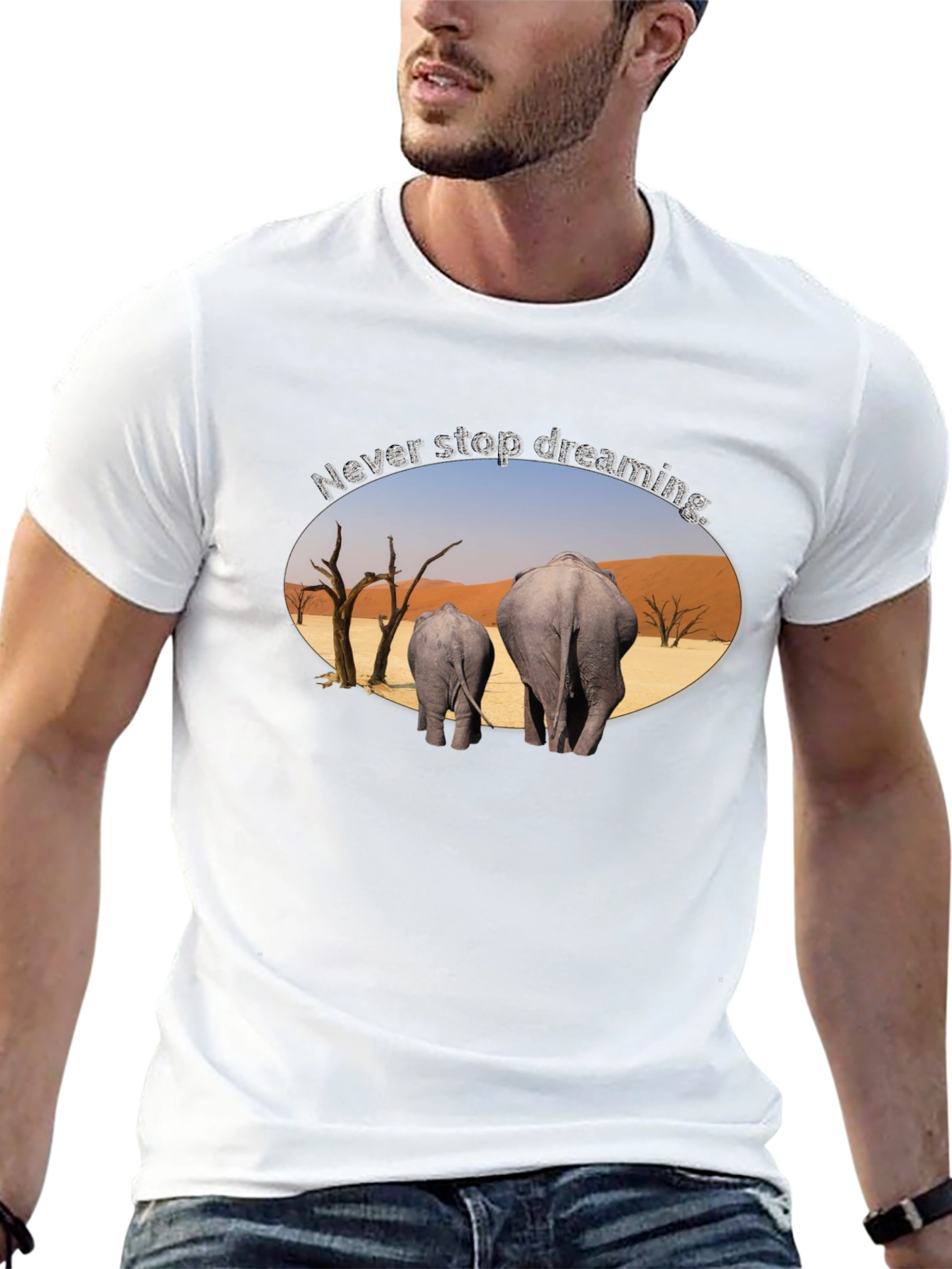 Never Stop Dreaming Elephant T-Shirt
