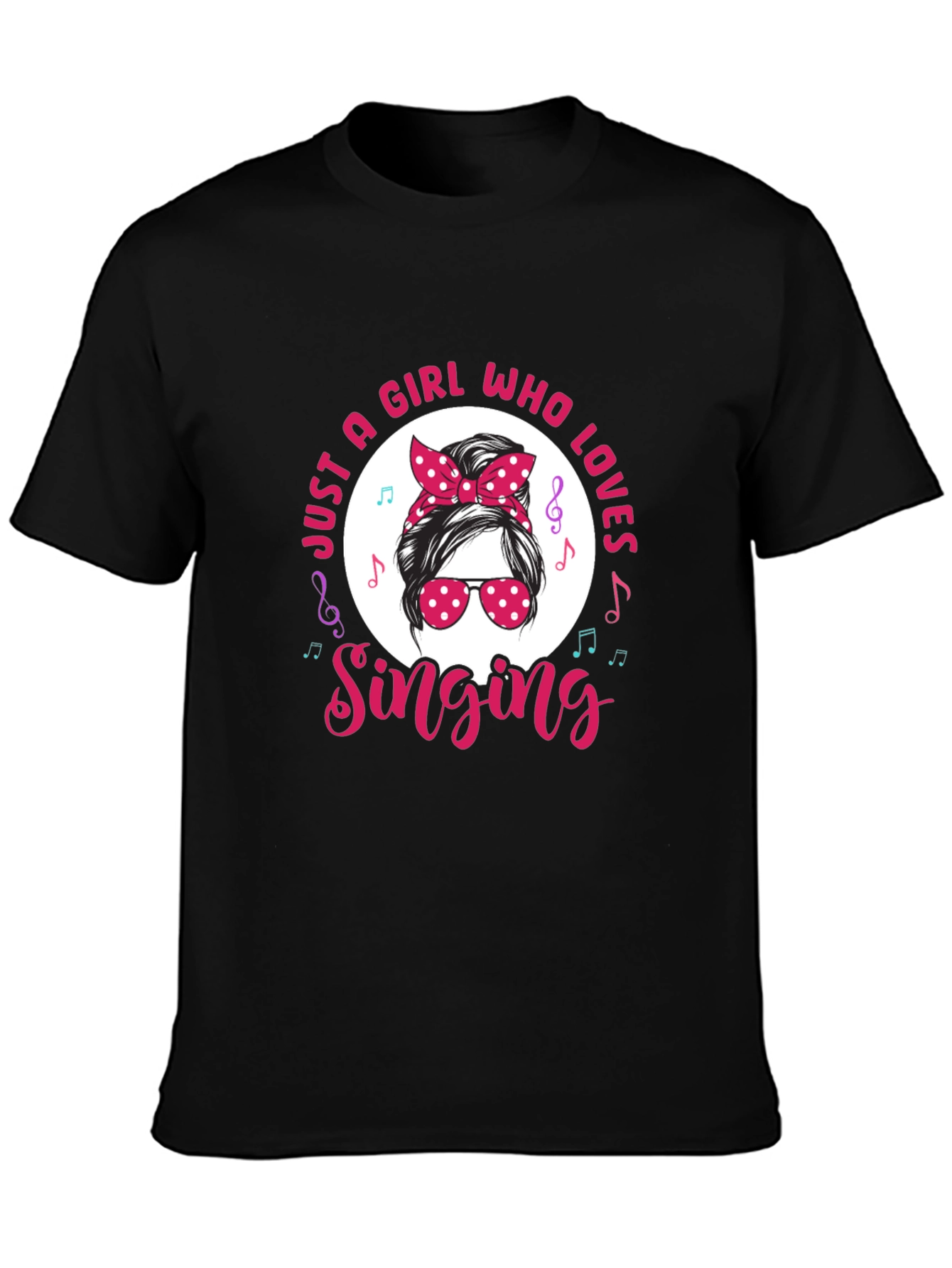 Singing Girl Messy Bun T-Shirt