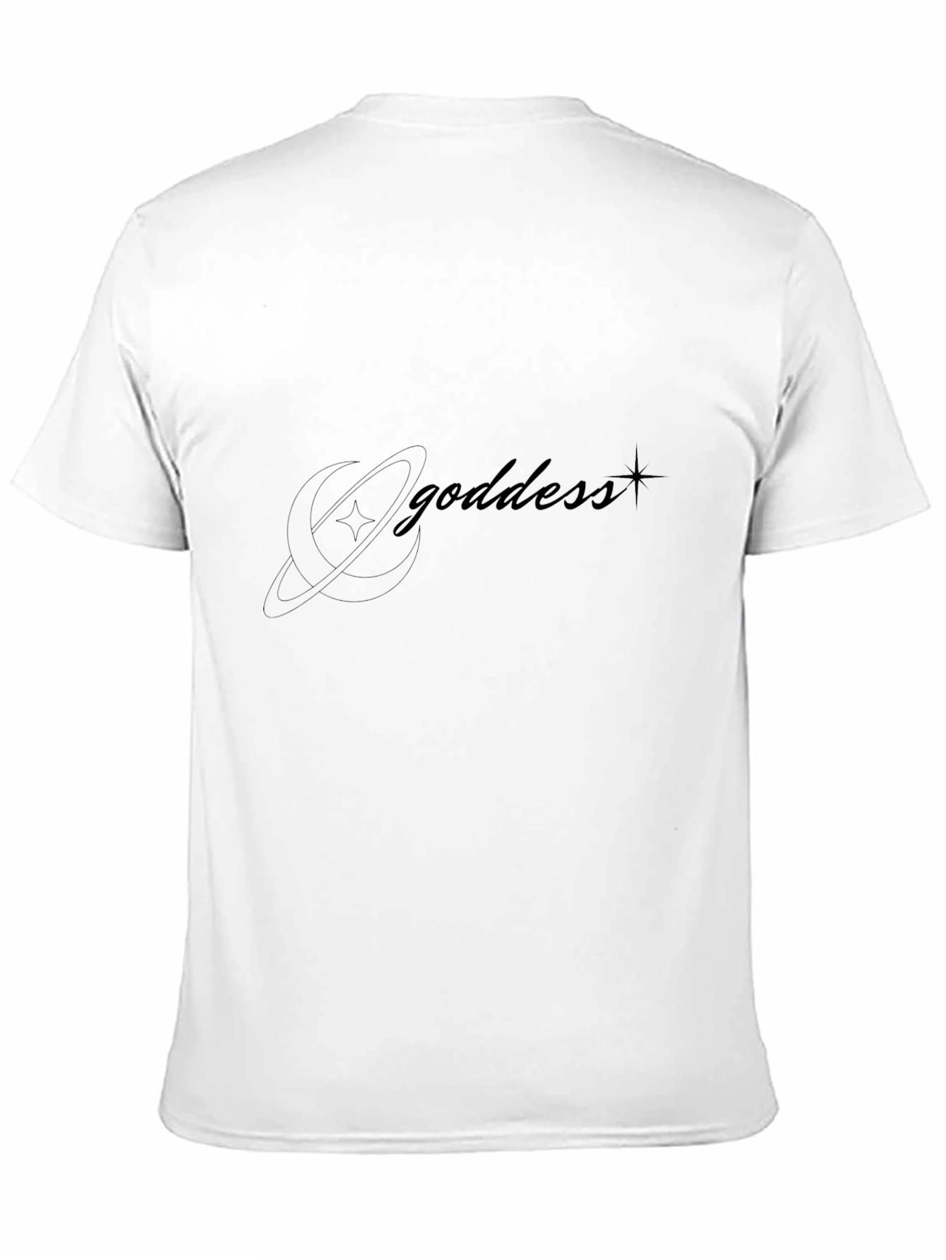 Goddess Graphic T-Shirt - Black Crew Neck Tee