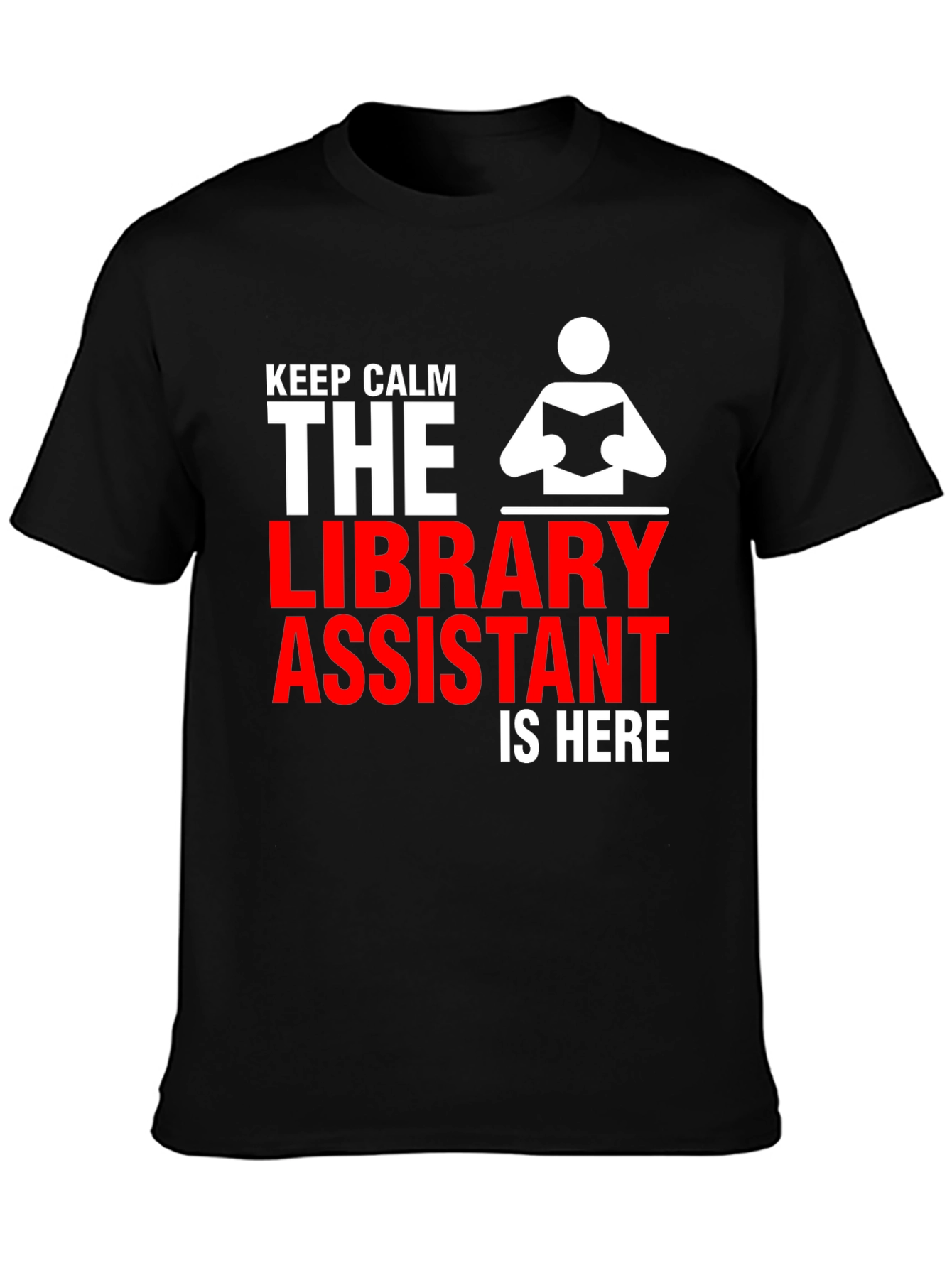Library Assistant T-Shirt - Keep Calm Librarian Tee
