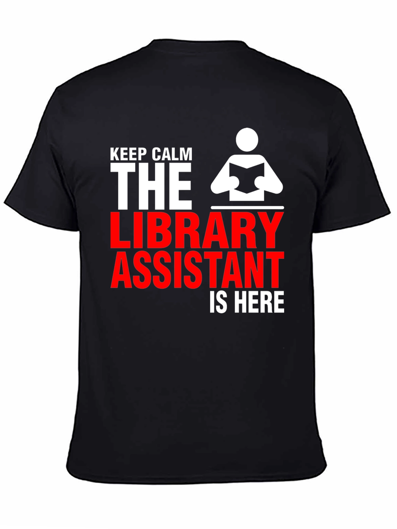 Library Assistant T-Shirt - Keep Calm Librarian Tee