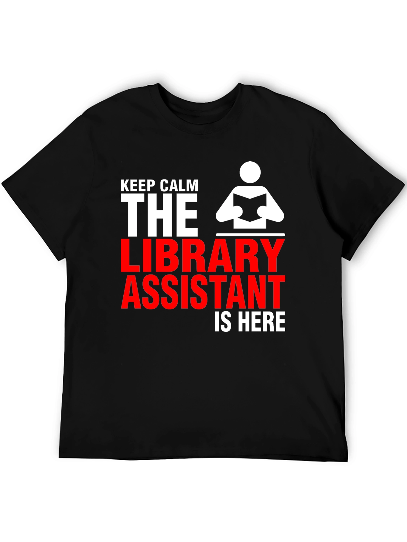 Library Assistant T-Shirt - Keep Calm Librarian Tee