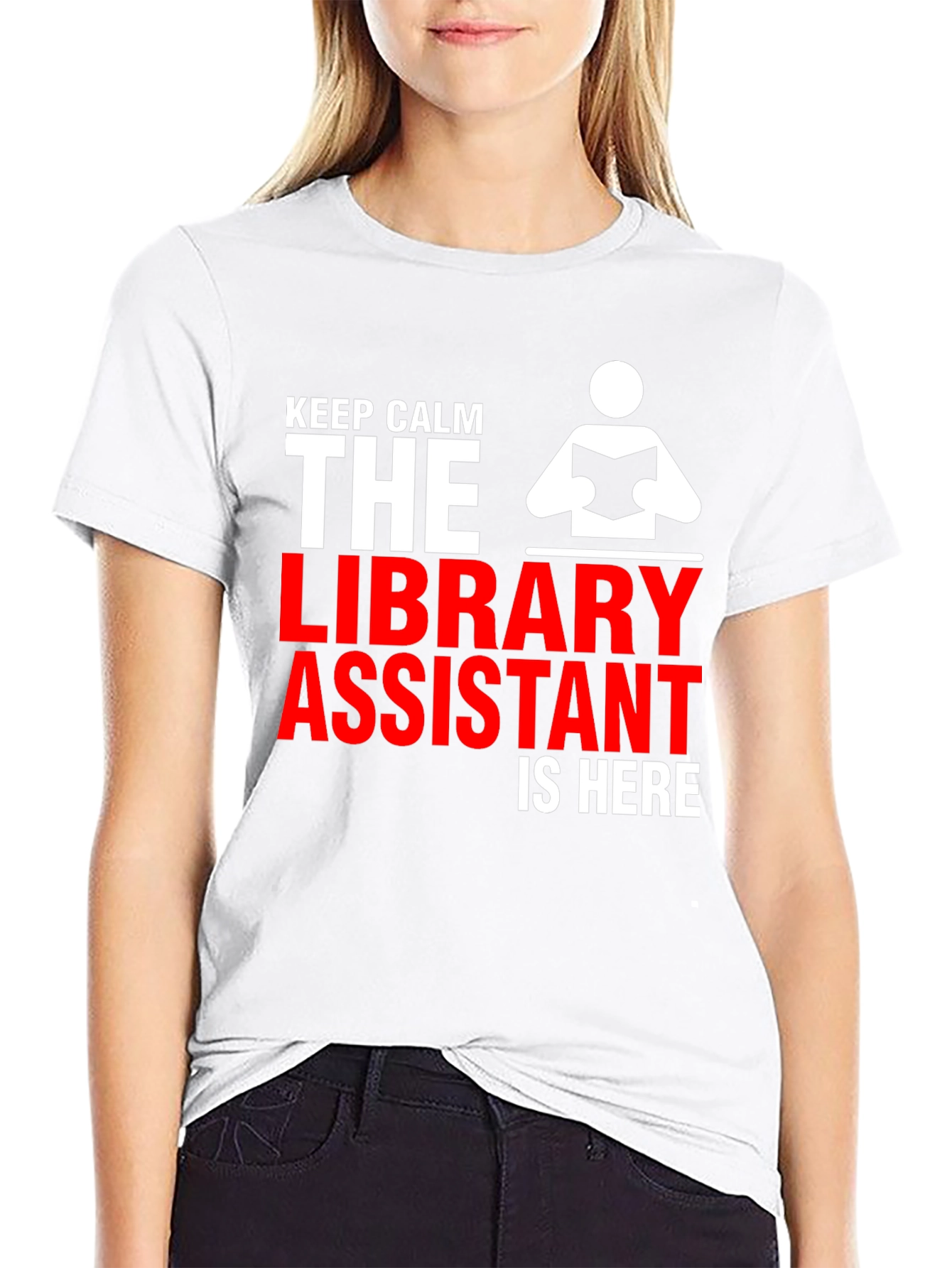 Library Assistant T-Shirt - Keep Calm Librarian Tee