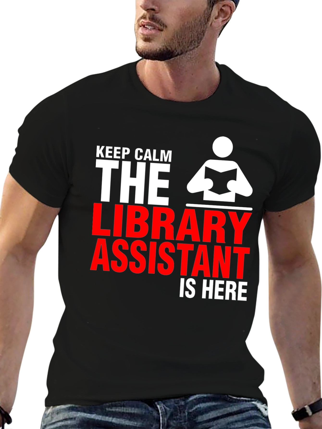 Library Assistant T-Shirt - Keep Calm Librarian Tee
