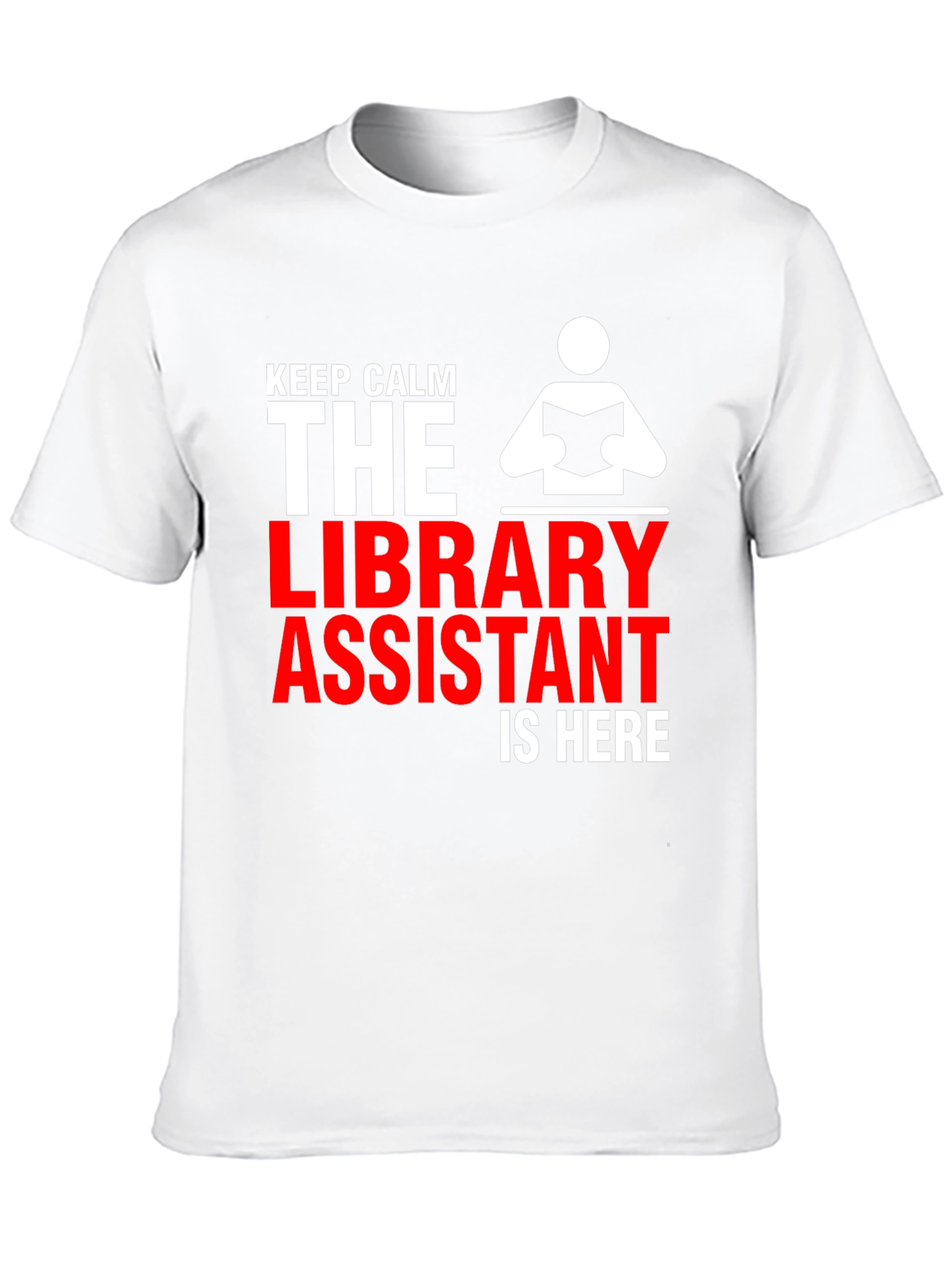 Library Assistant T-Shirt - Keep Calm Librarian Tee