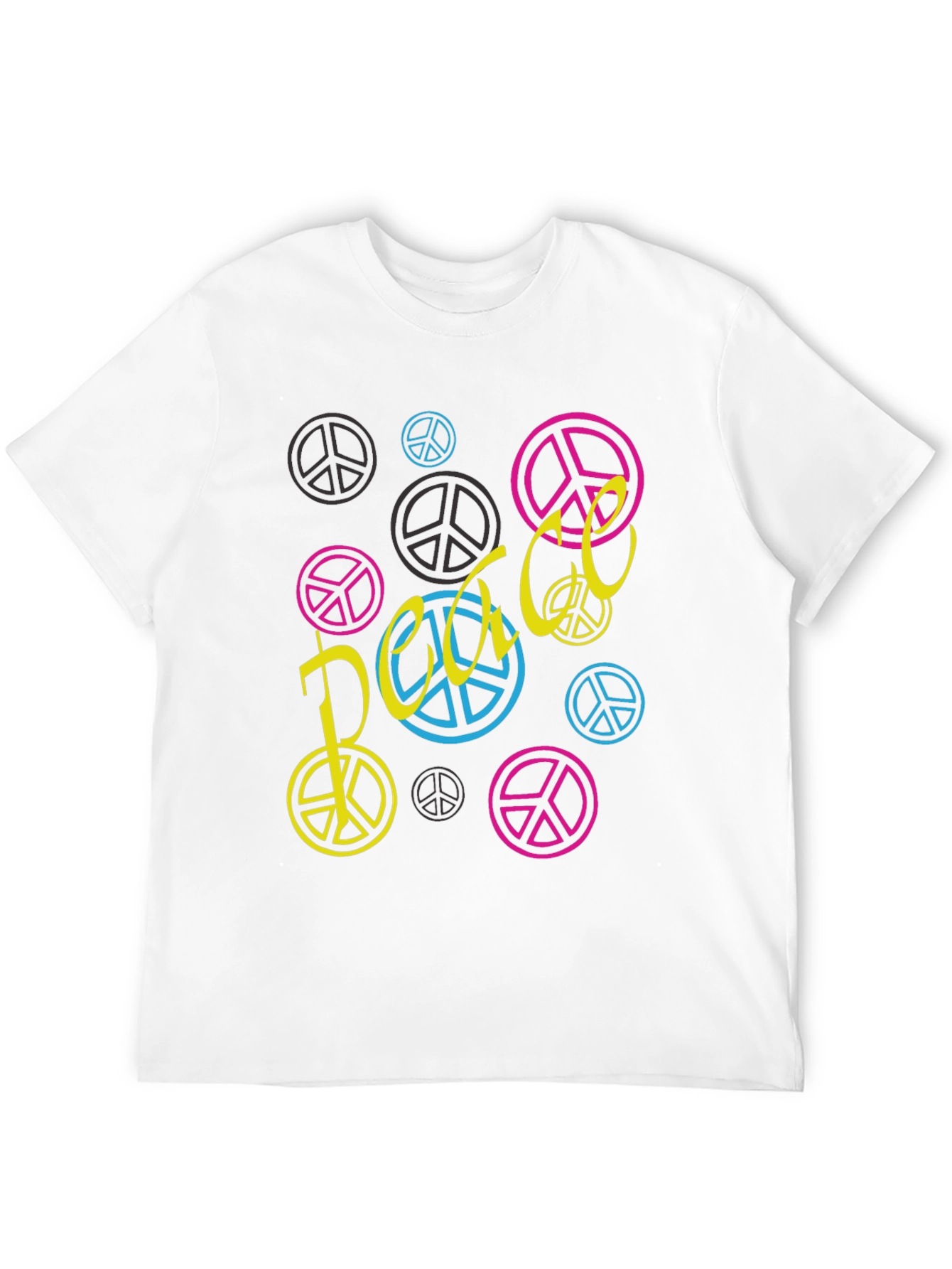 Peace Sign Graphic Tee - Black Unisex T-Shirt