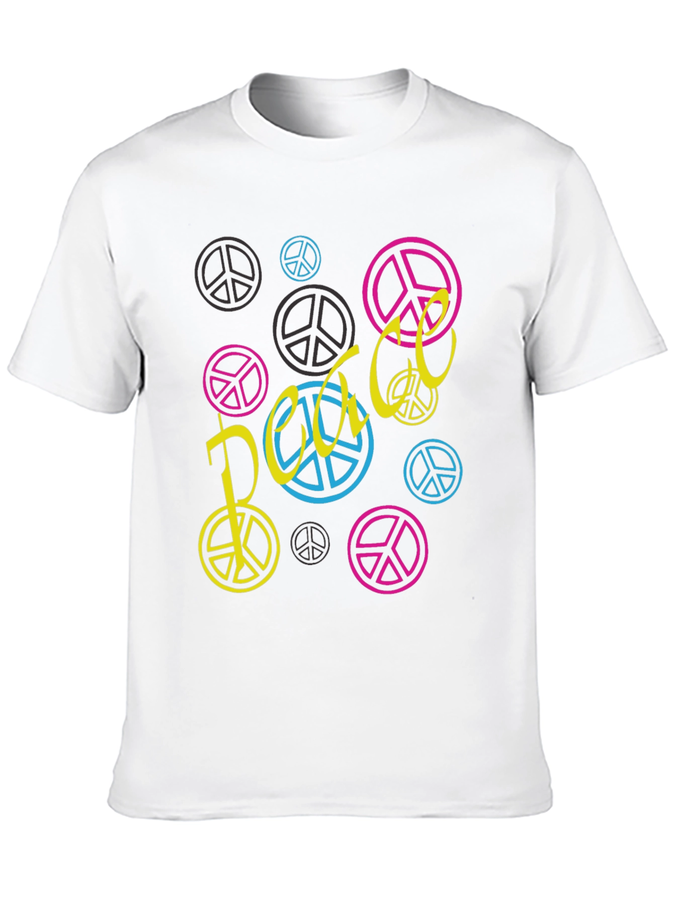Peace Sign Graphic Tee - Black Unisex T-Shirt