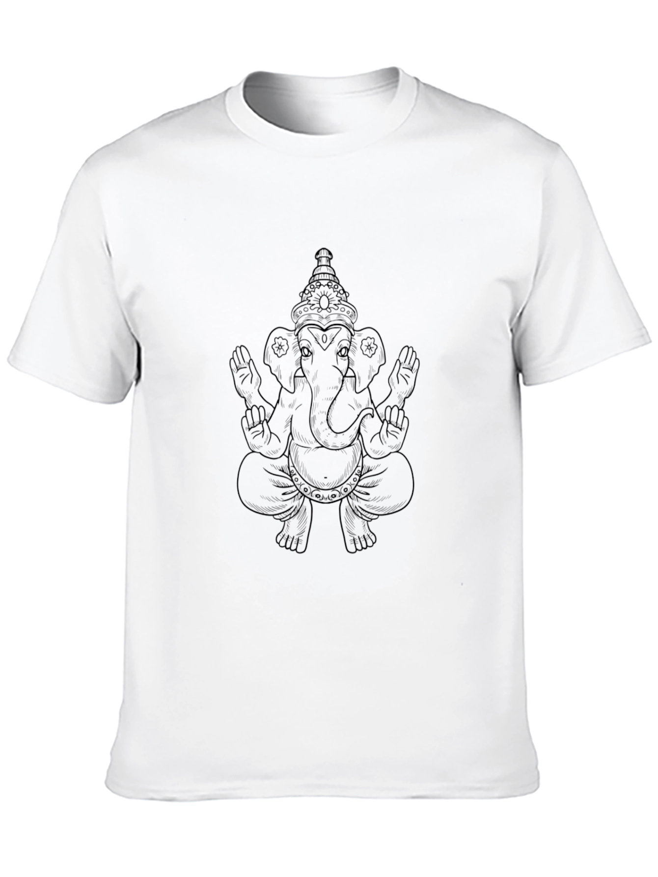 Black Ganesha Graphic Tee - Mens Relaxed Fit