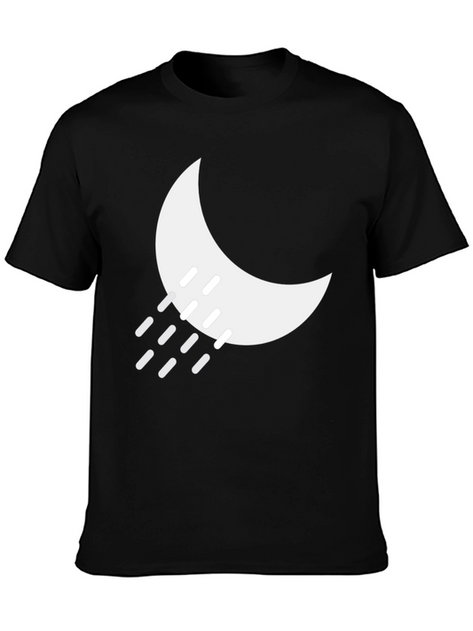 Night Rain Graphic Tee - Black Cotton Blend
