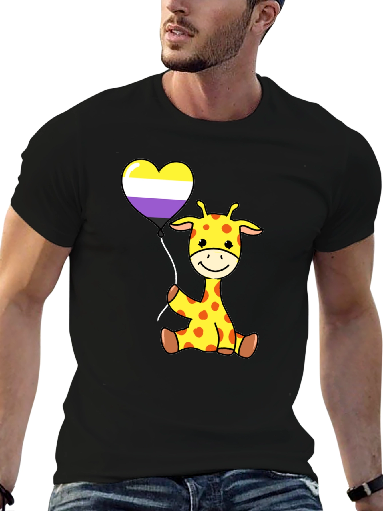 Giraffe Heart Balloon T-Shirt