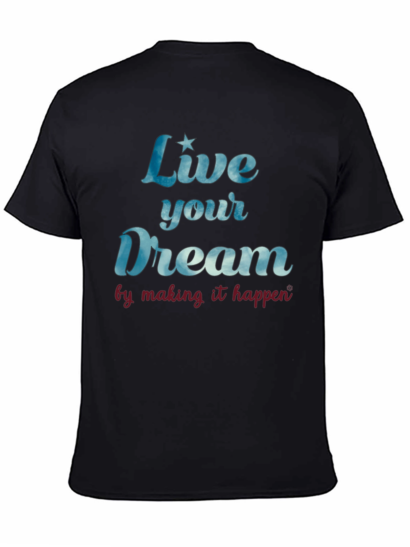 Live Your Dream Graphic T-Shirt - Mens Black Tee
