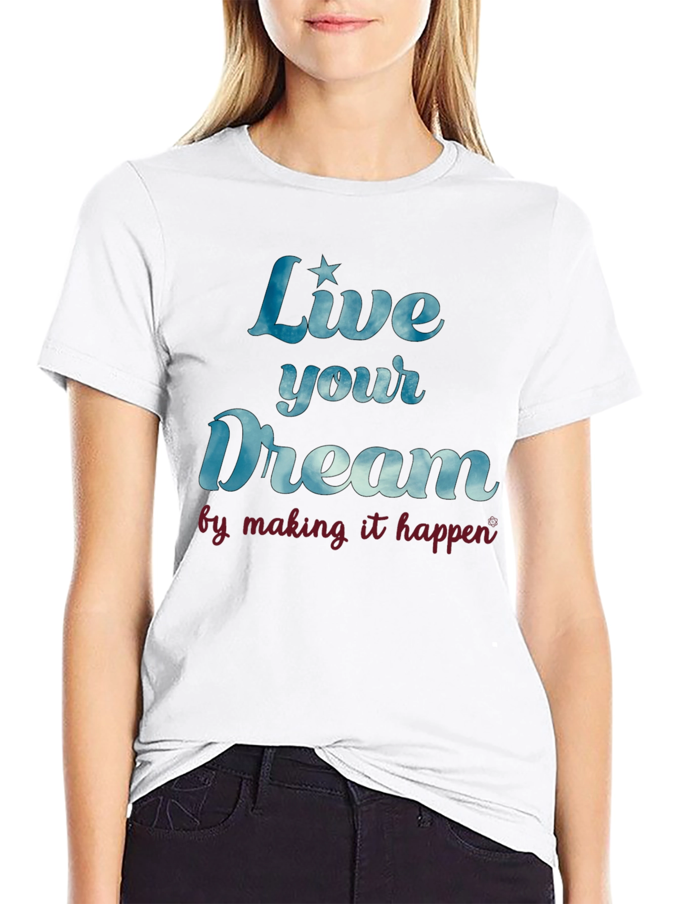 Live Your Dream Graphic T-Shirt - Mens Black Tee
