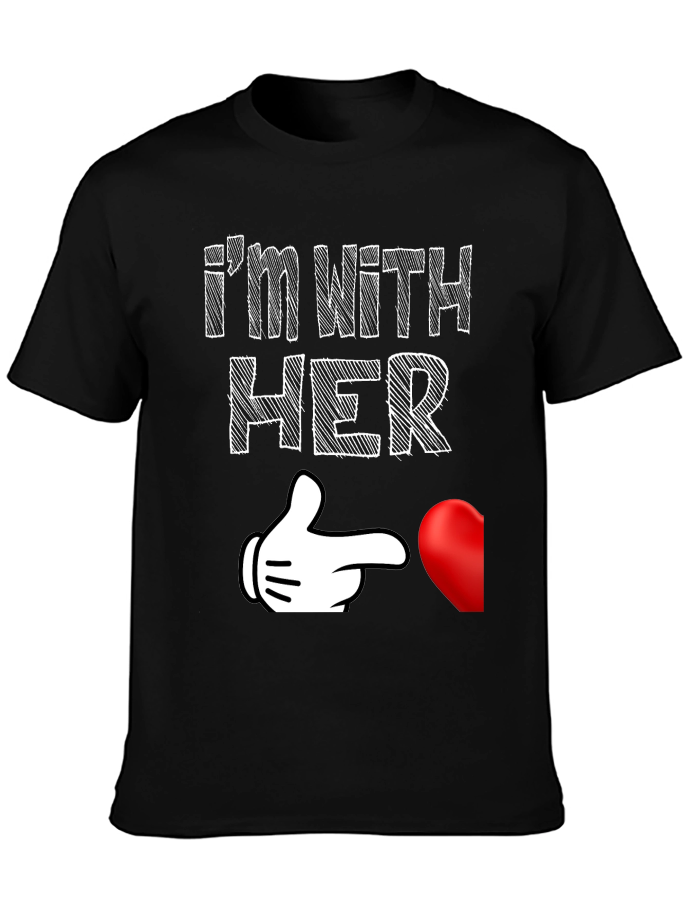 Im With Her Matching Couple T-Shirt