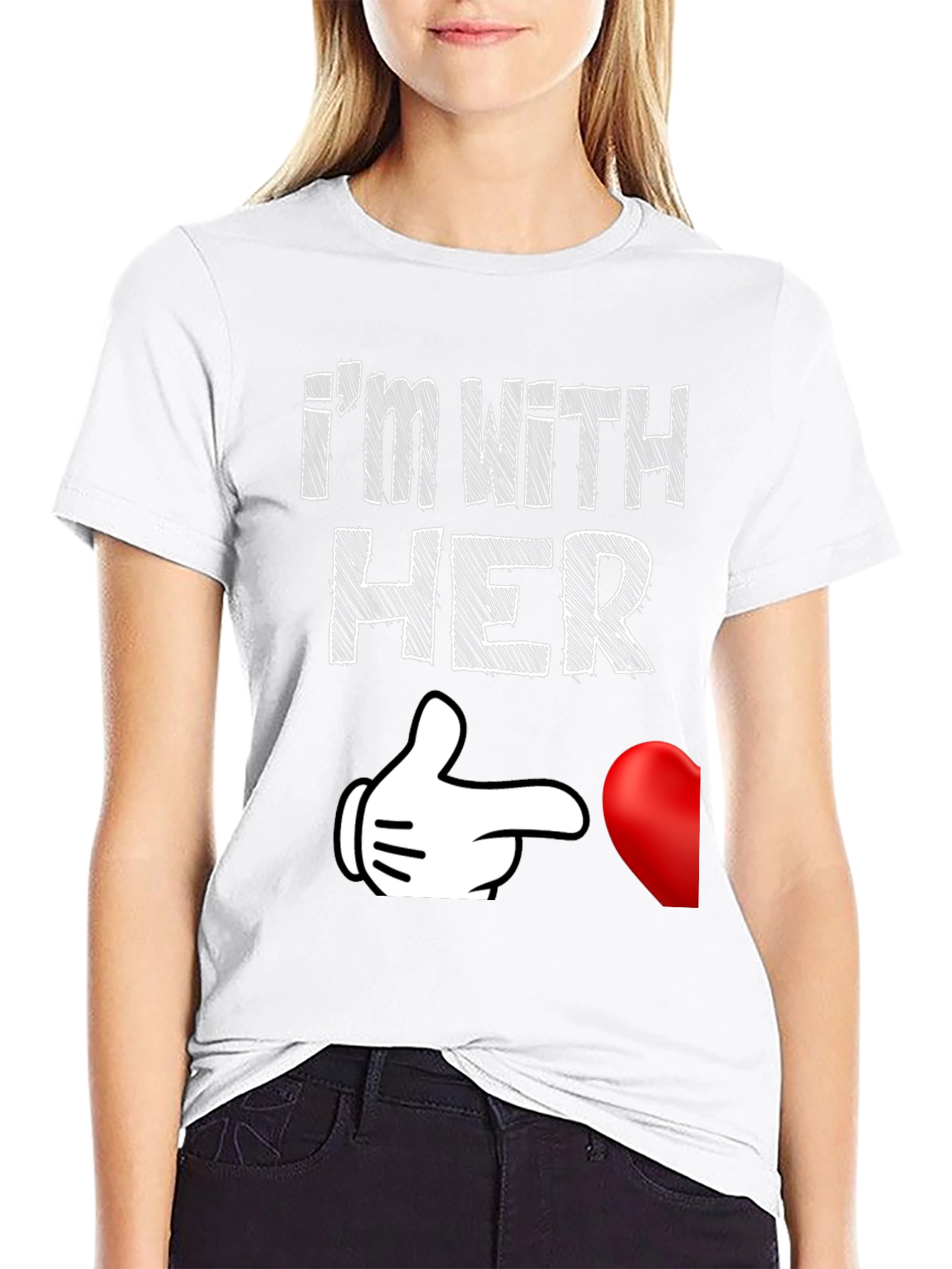 Im With Her Matching Couple T-Shirt