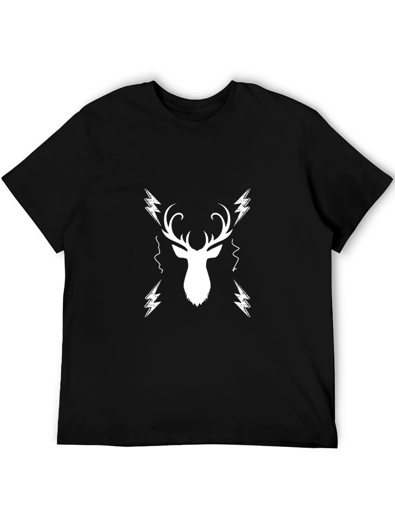 Deer and Lightning Bolt Graphic Tee