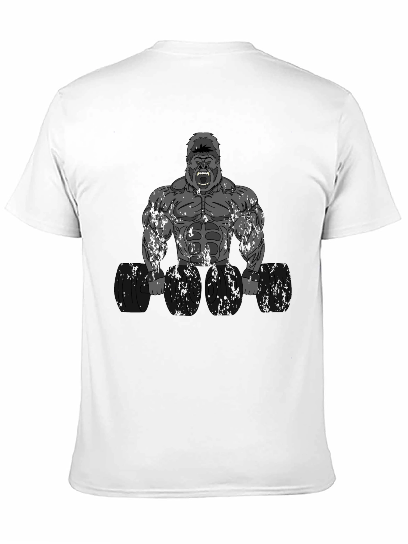 Gorilla Gym T-Shirt - Black Weightlifting Design