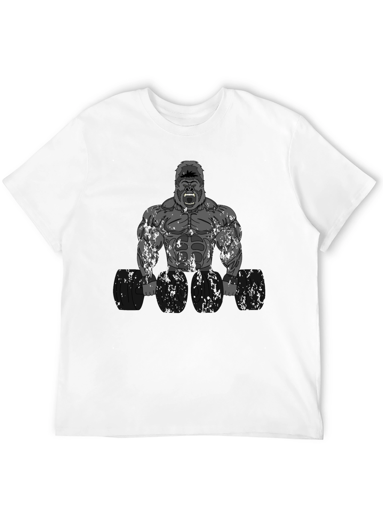 Gorilla Gym T-Shirt - Black Weightlifting Design