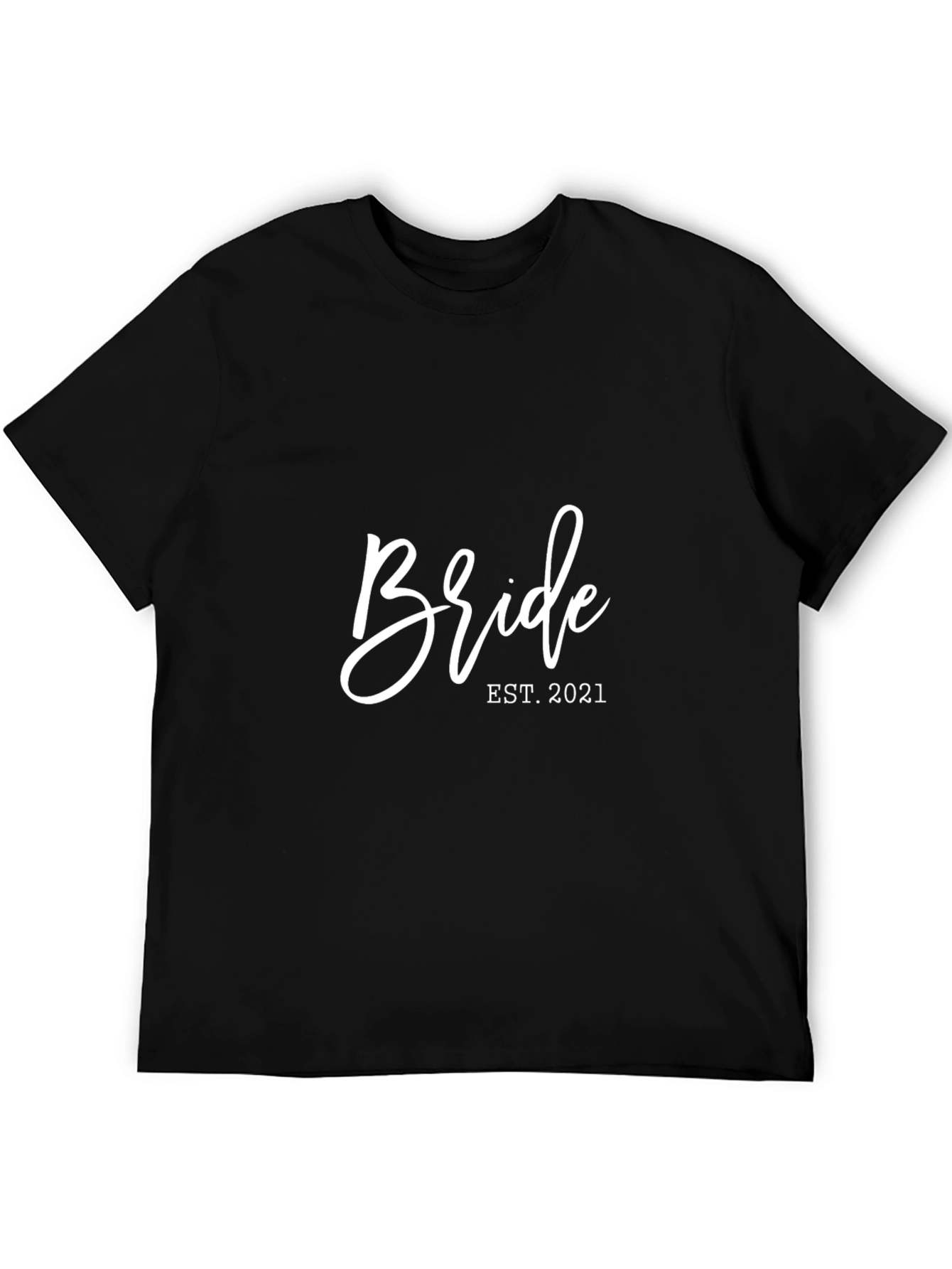 Bride Est. 2021 Black T-Shirt