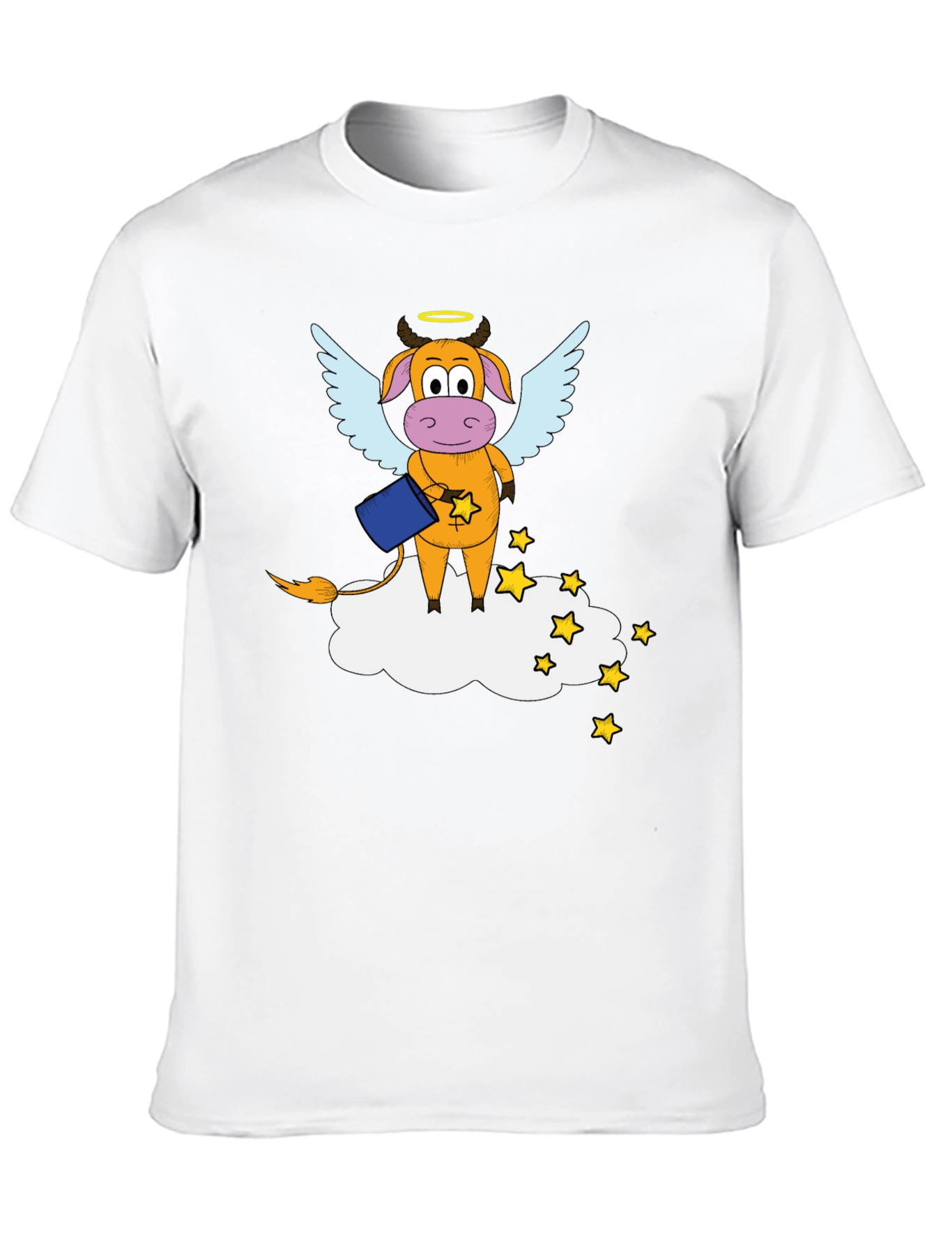 Cow Angel T-Shirt: Funny Cartoon Graphic Tee