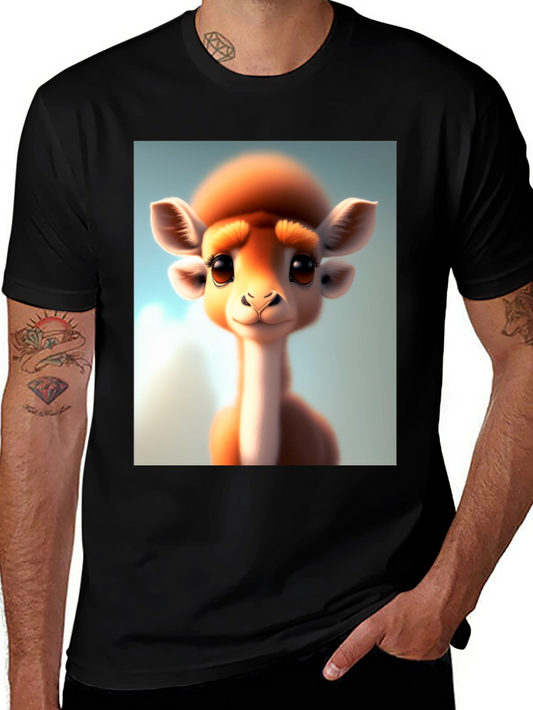 Cute Llama Graphic Tee - Black Unisex