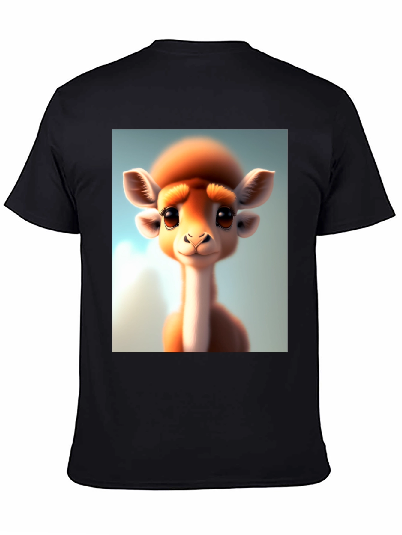 Cute Llama Graphic Tee - Black Unisex