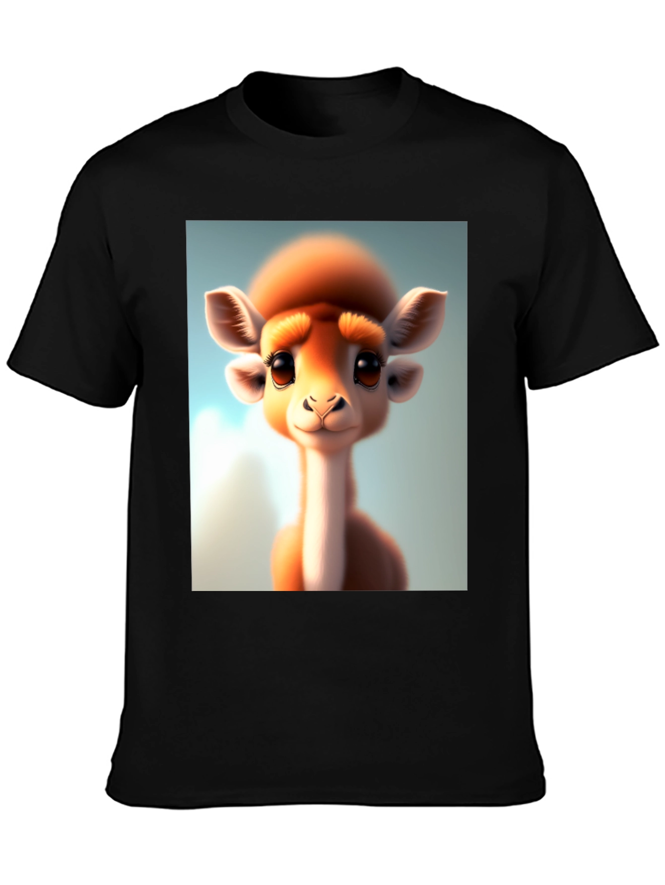 Cute Llama Graphic Tee - Black Unisex
