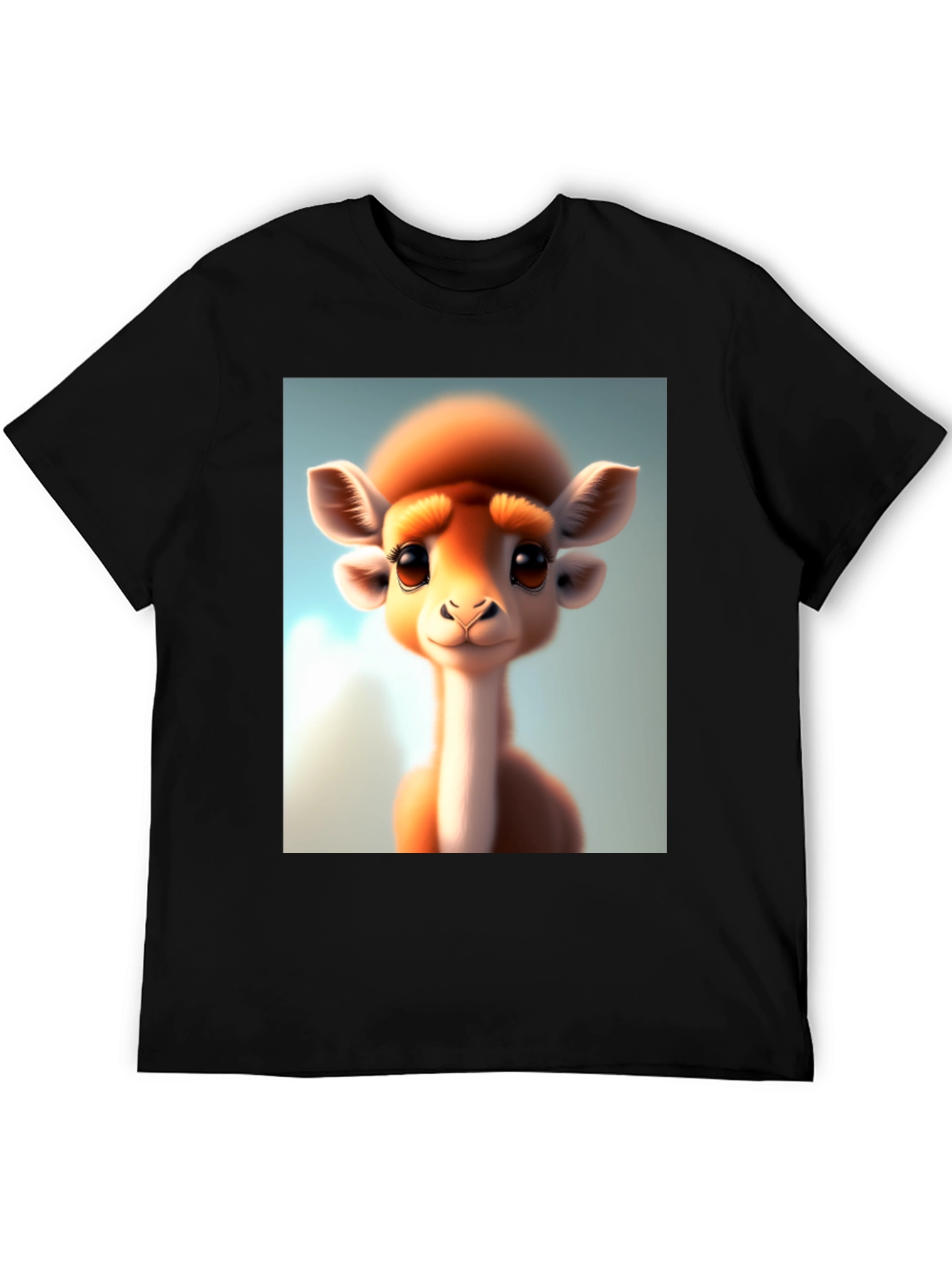 Cute Llama Graphic Tee - Black Unisex