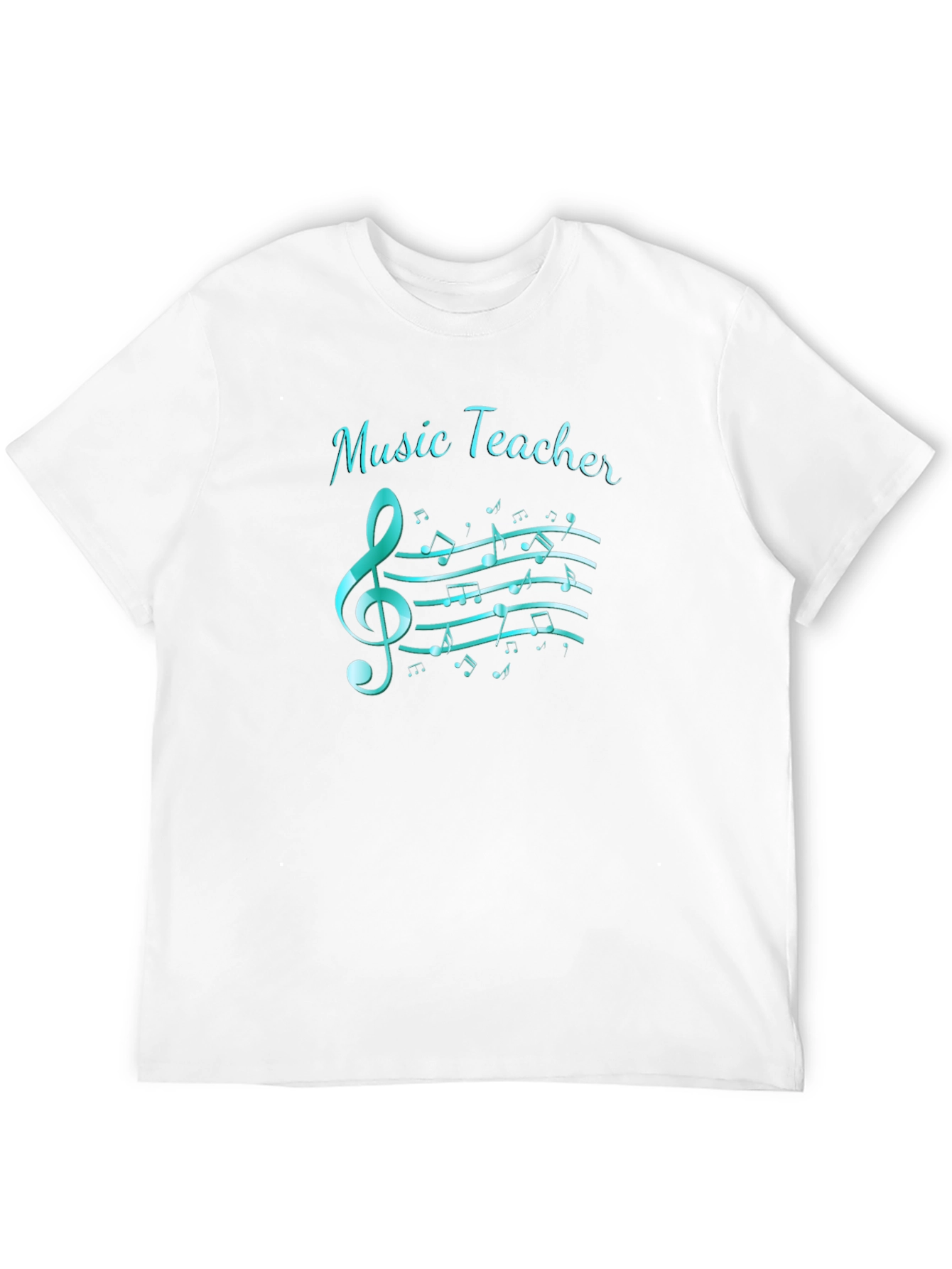 Music Teacher T-Shirt: Treble Clef & Notes