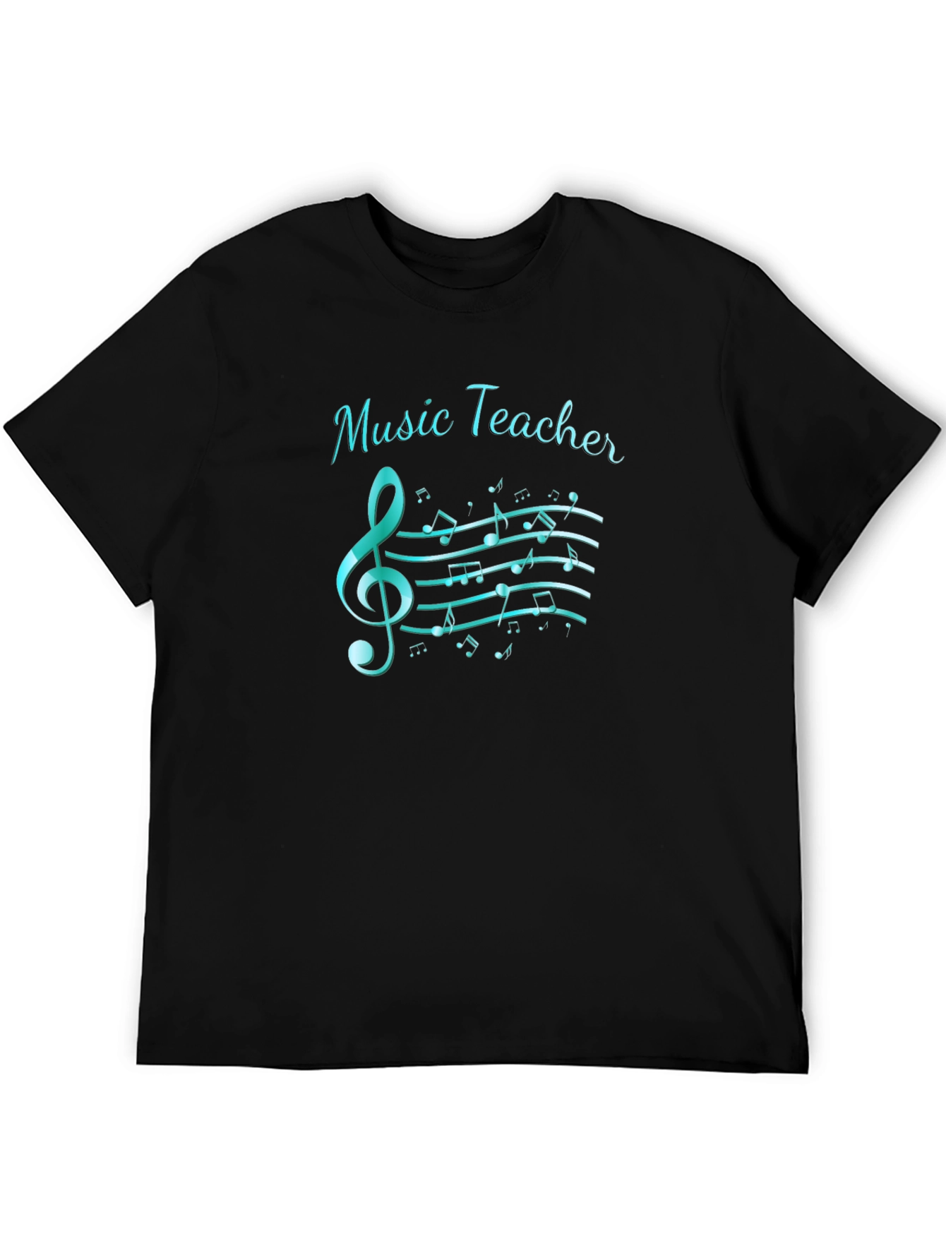 Music Teacher T-Shirt: Treble Clef & Notes