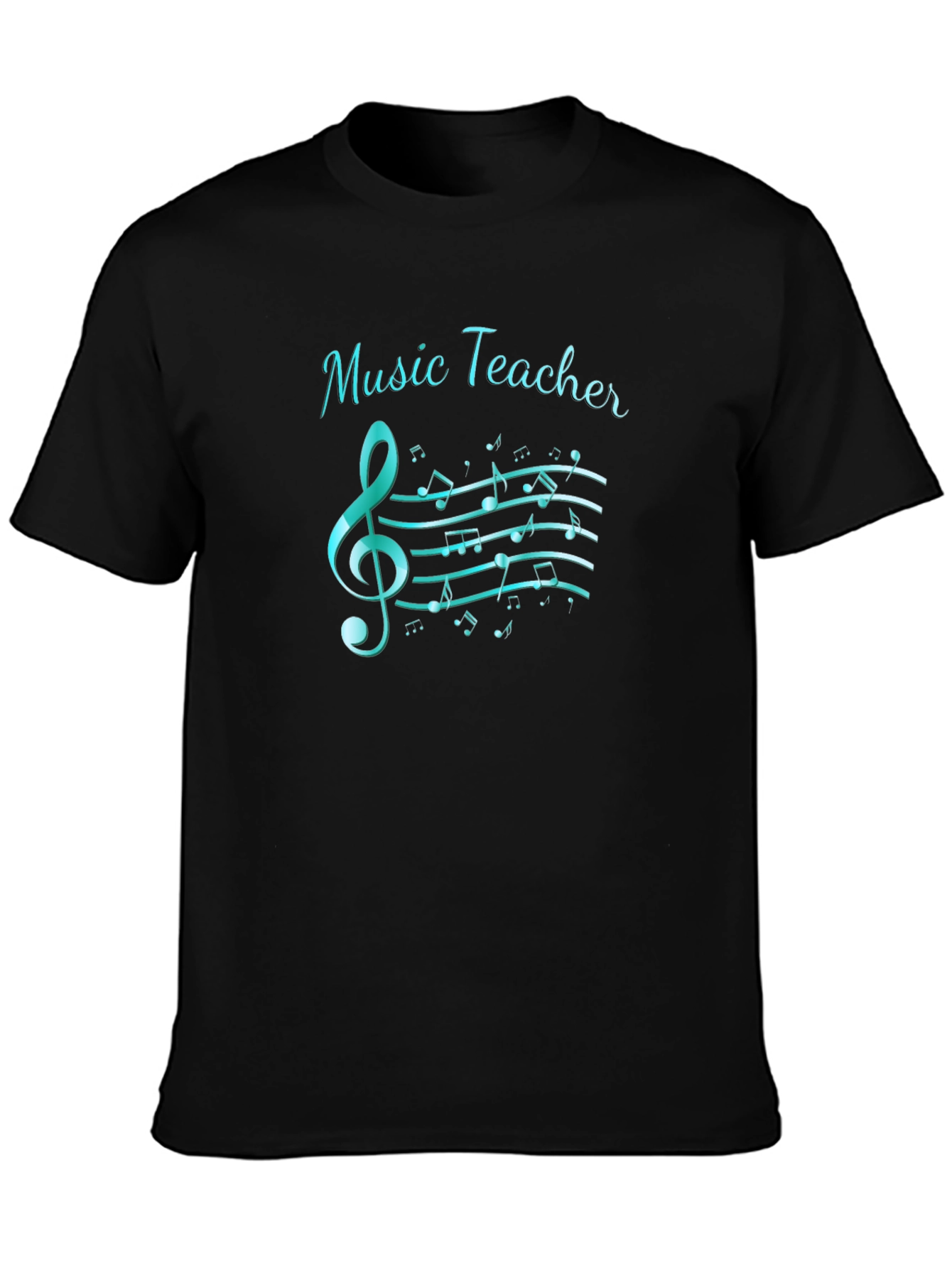 Music Teacher T-Shirt: Treble Clef & Notes