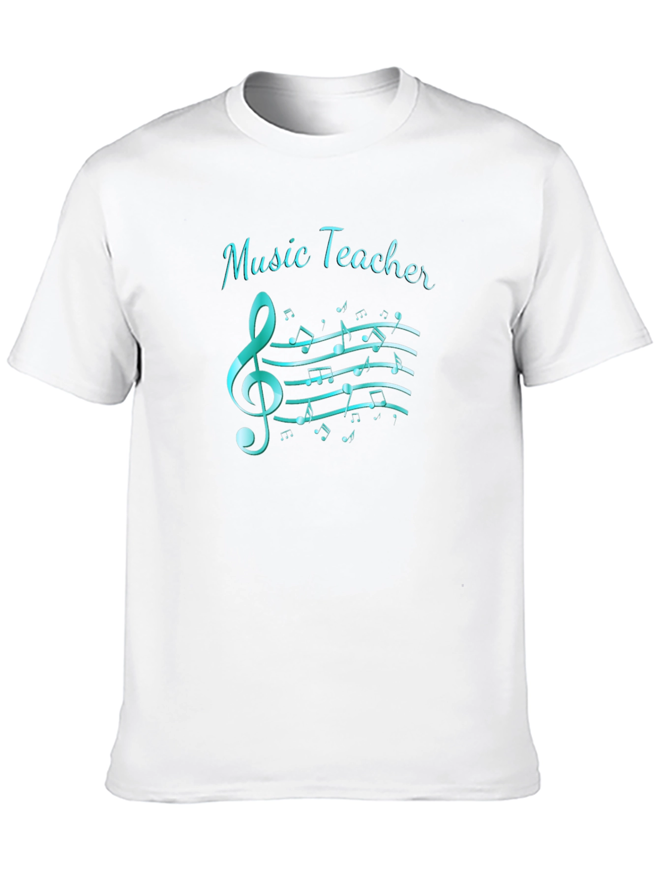 Music Teacher T-Shirt: Treble Clef & Notes