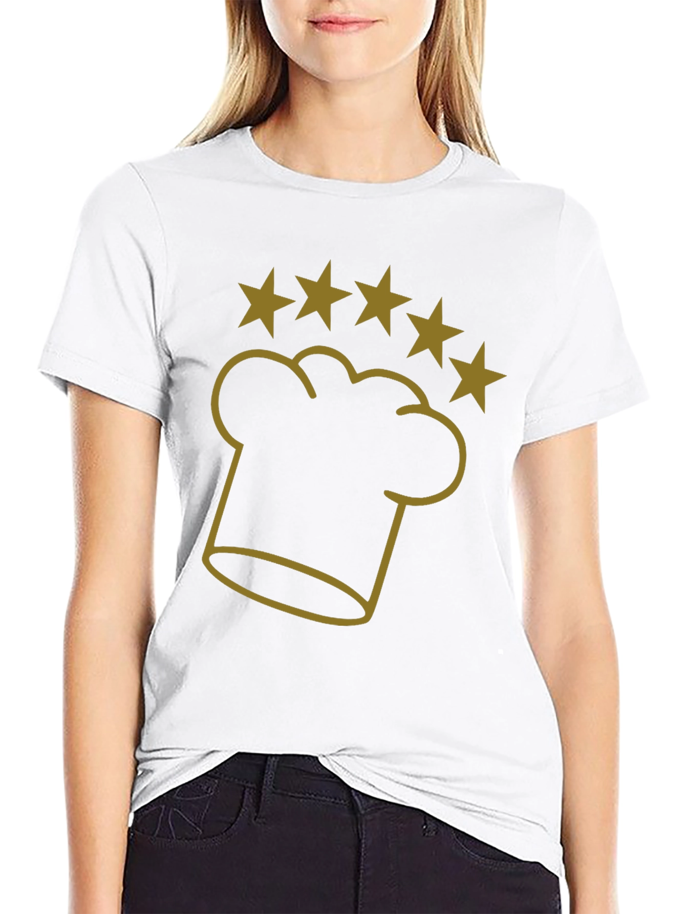 Chef Hat Five Star T-Shirt - Restaurant Quality