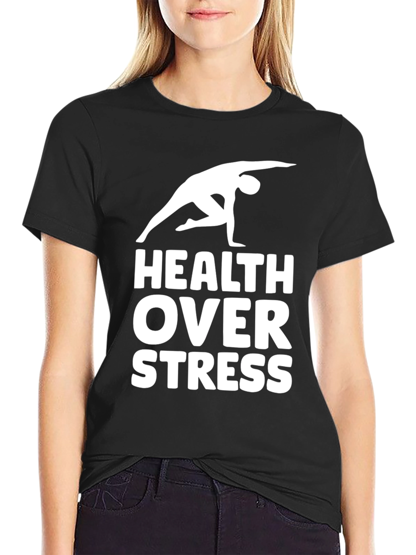 Health Over Stress Graphic Tee
