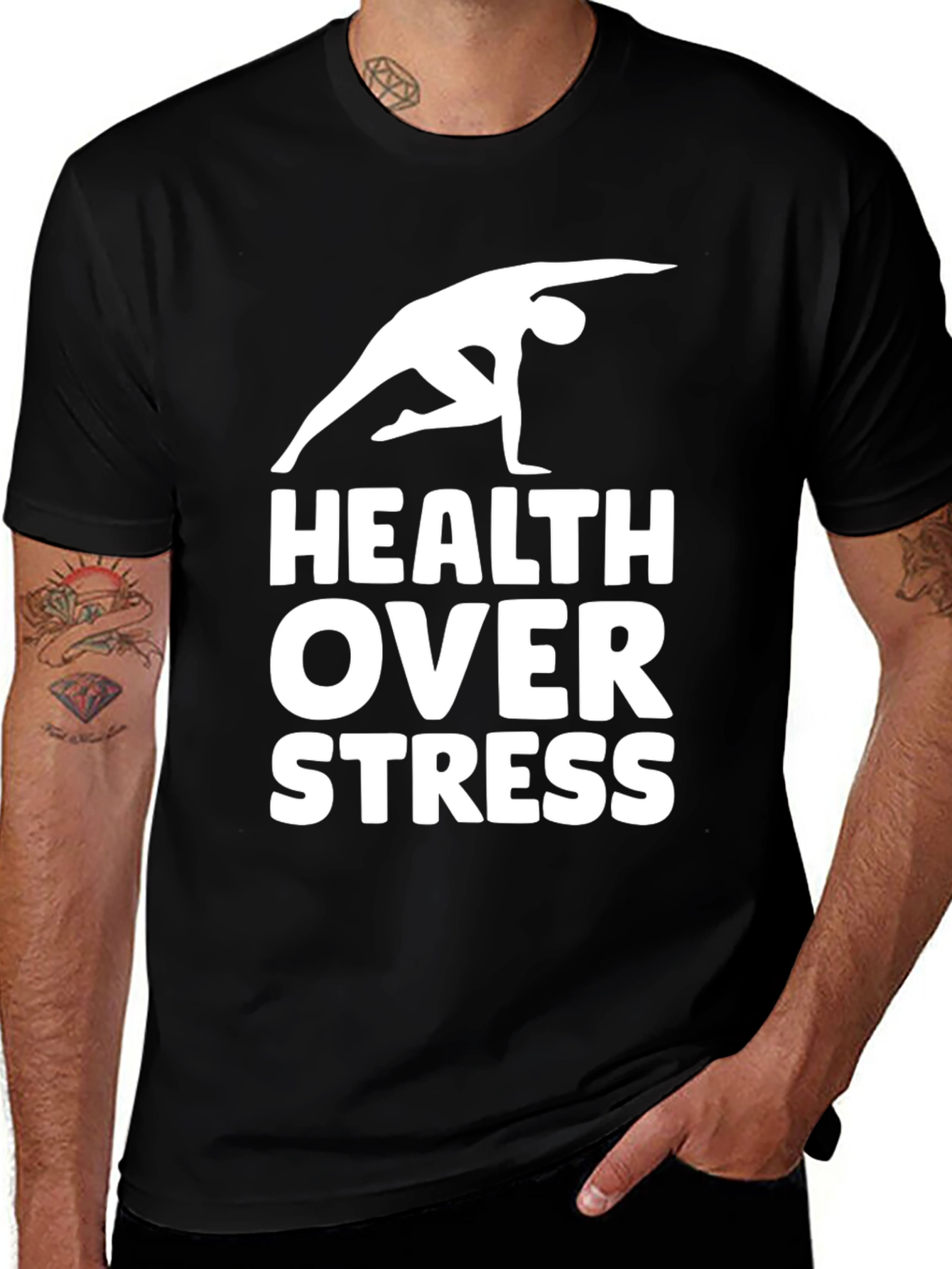 Health Over Stress Graphic Tee