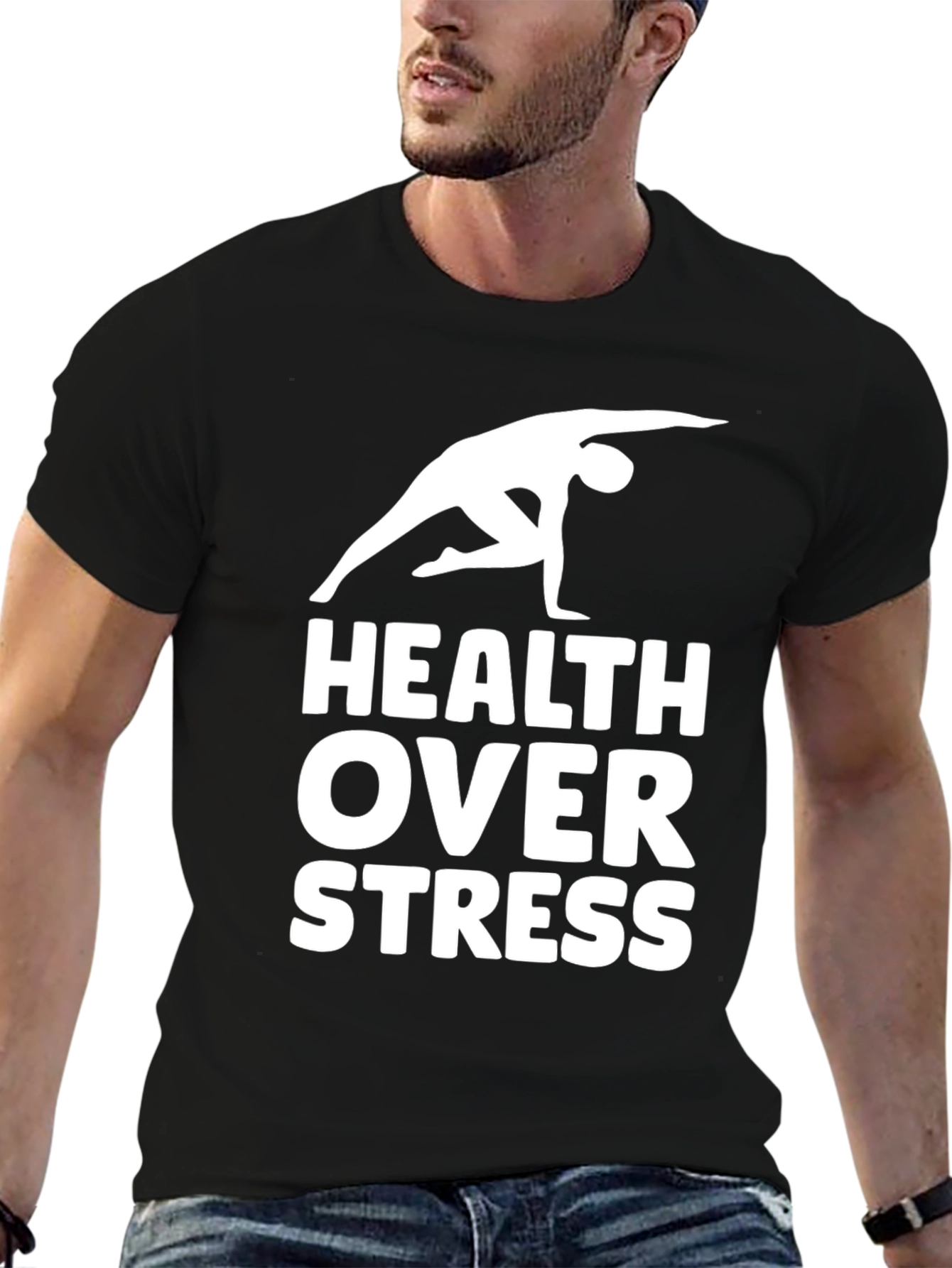 Health Over Stress Graphic Tee