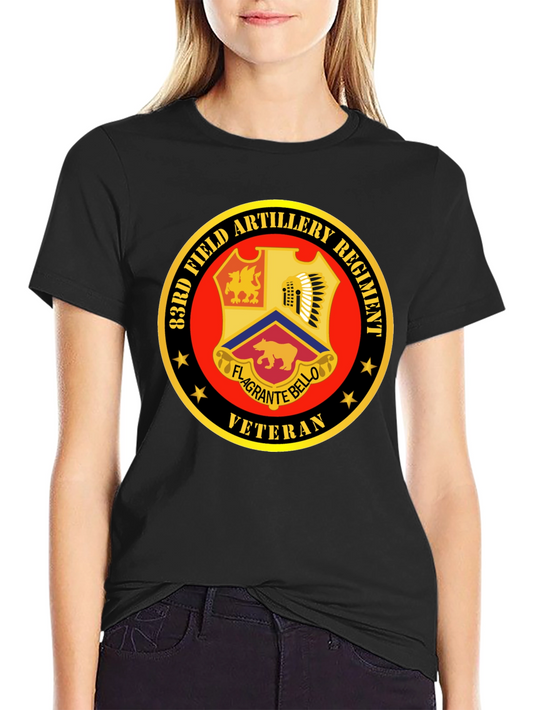 83rd Field Artillery Regiment Veteran Black T-Shirt