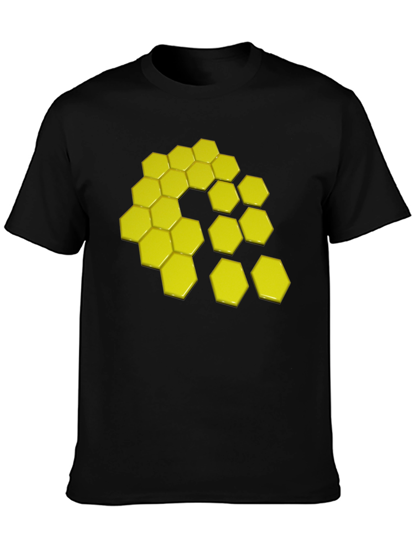 Geometric Hexagon Graphic Tee - Modern Style