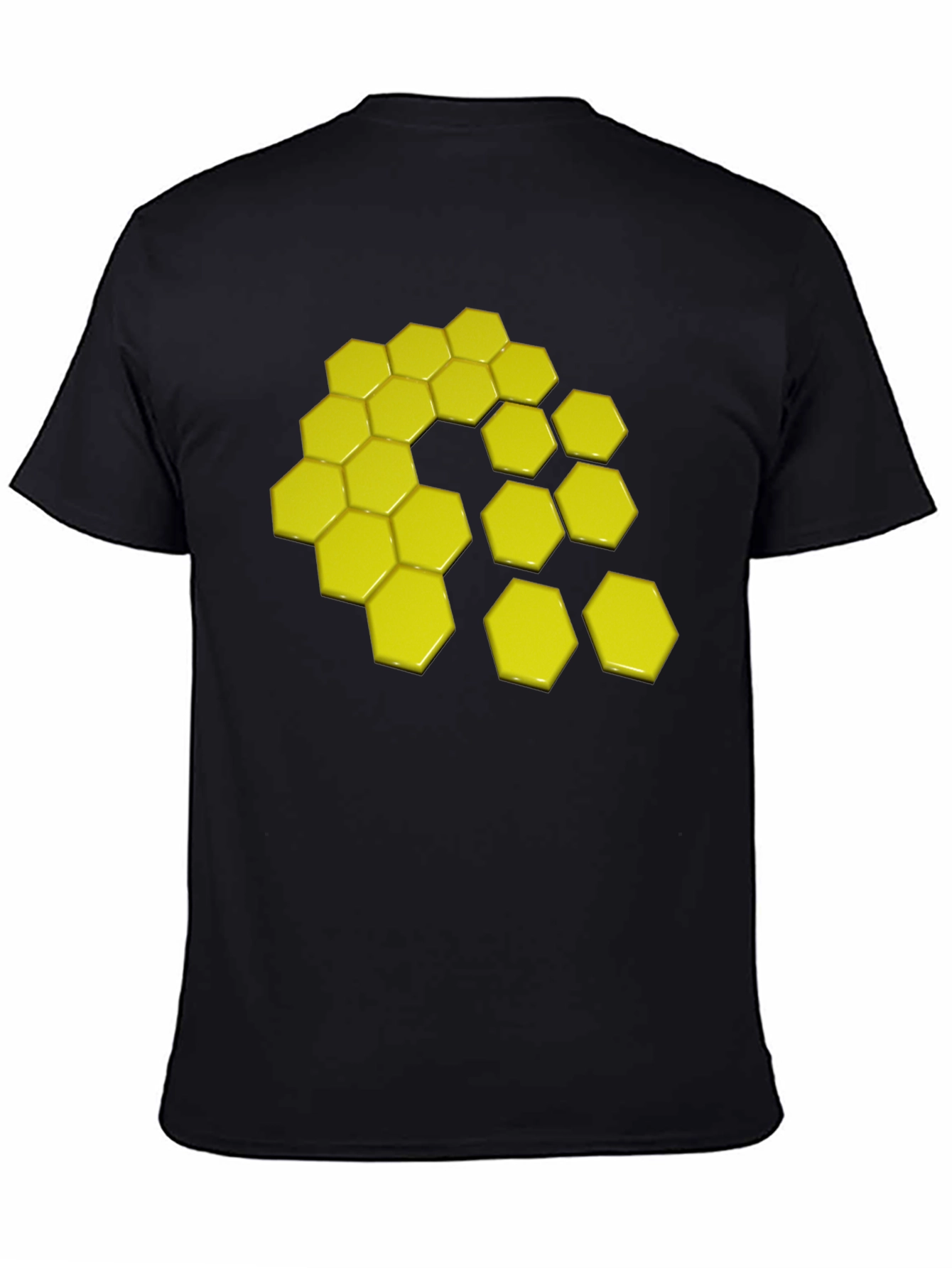 Geometric Hexagon Graphic Tee - Modern Style