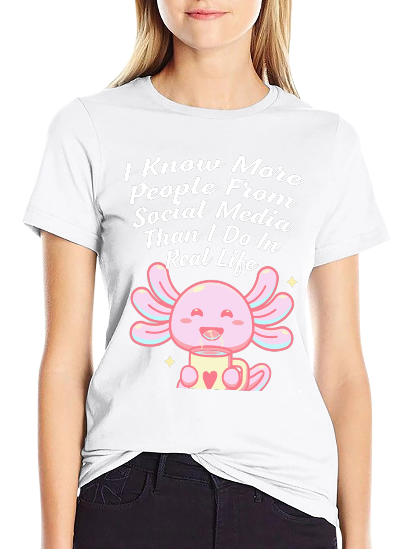Social Media Axolotl T-Shirt
