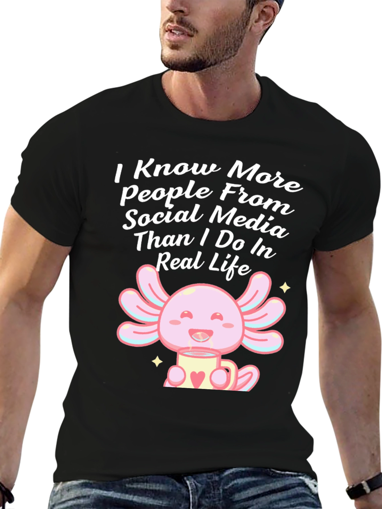 Social Media Axolotl T-Shirt